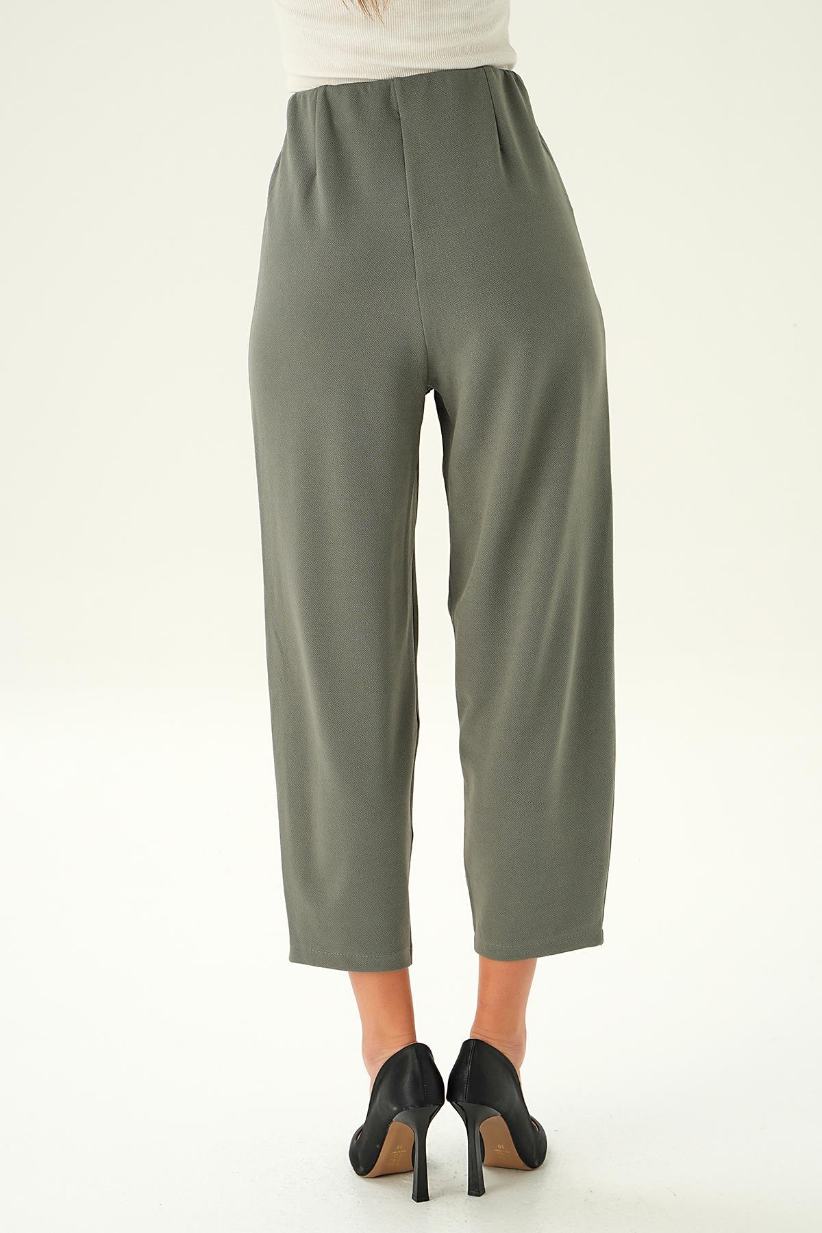 4071A Ön Pens Detay Balon Pantolon Gri - 5