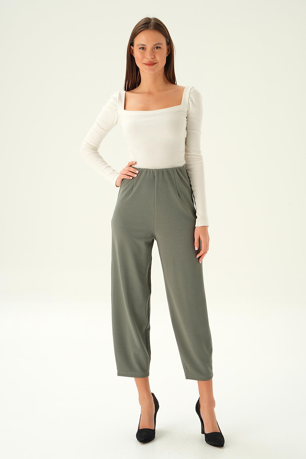 Gri Ön Pens Detay Balon Pantolon 4071A - 2