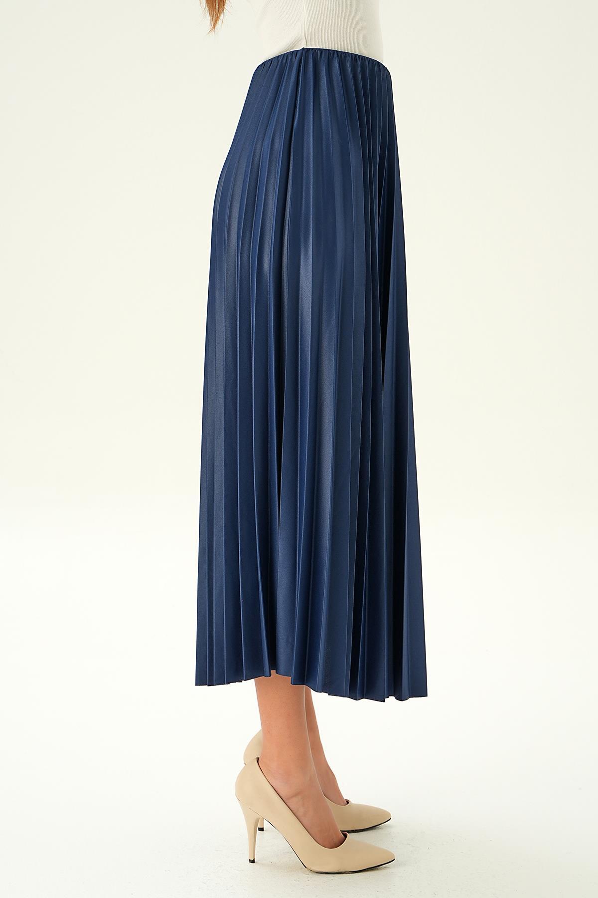 4080 Bel Lastik Pliseli Etek Laci - 3