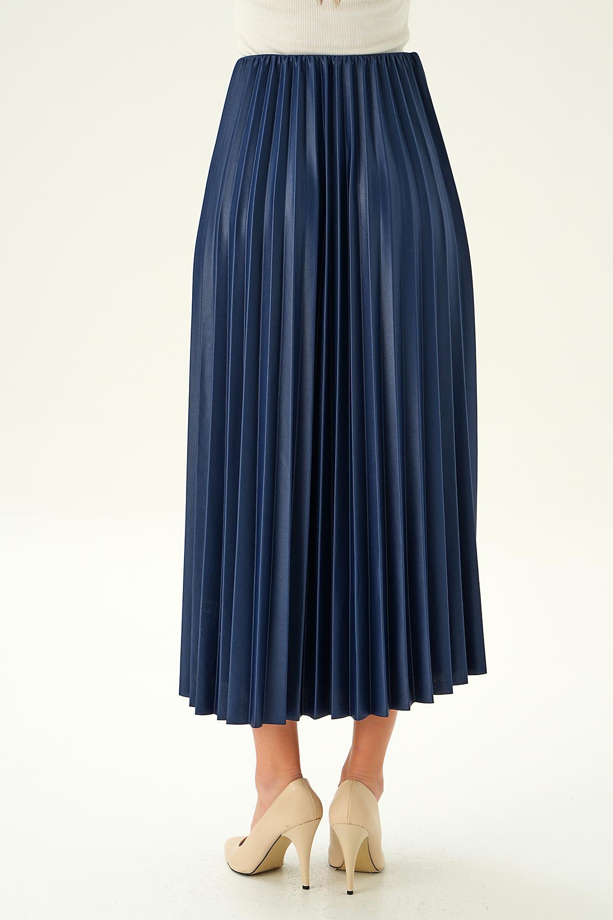 Laci Bel Lastik Pliseli Etek 4080 - 4