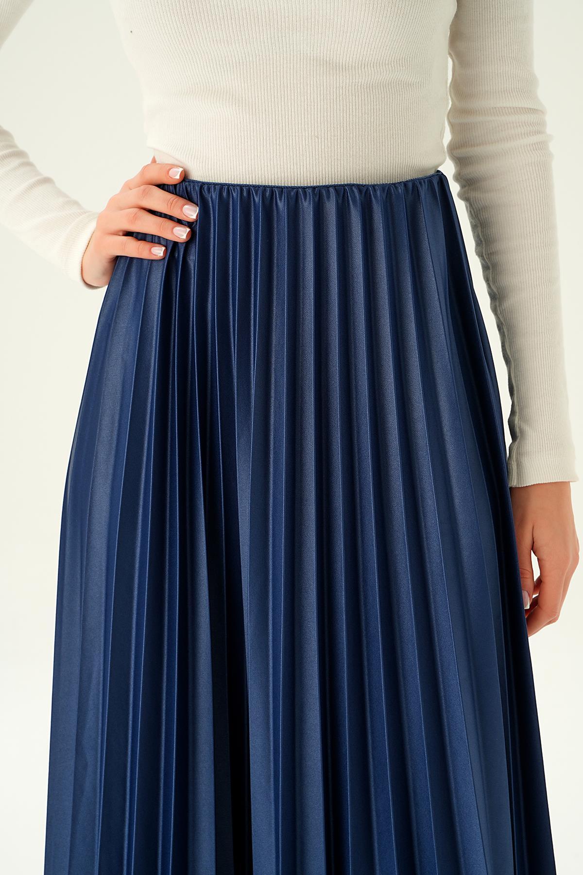 Laci Bel Lastik Pliseli Etek 4080 - 6