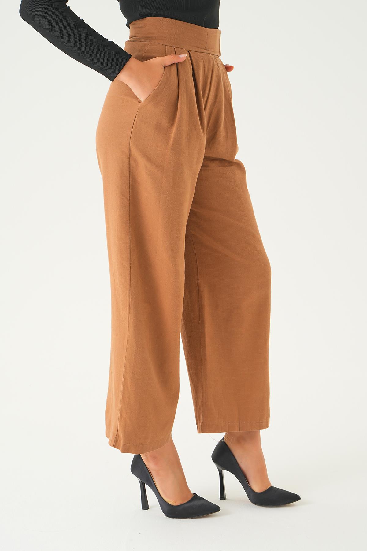 Vizon Cırtlı Palazzo Pantolon 4096A - 3