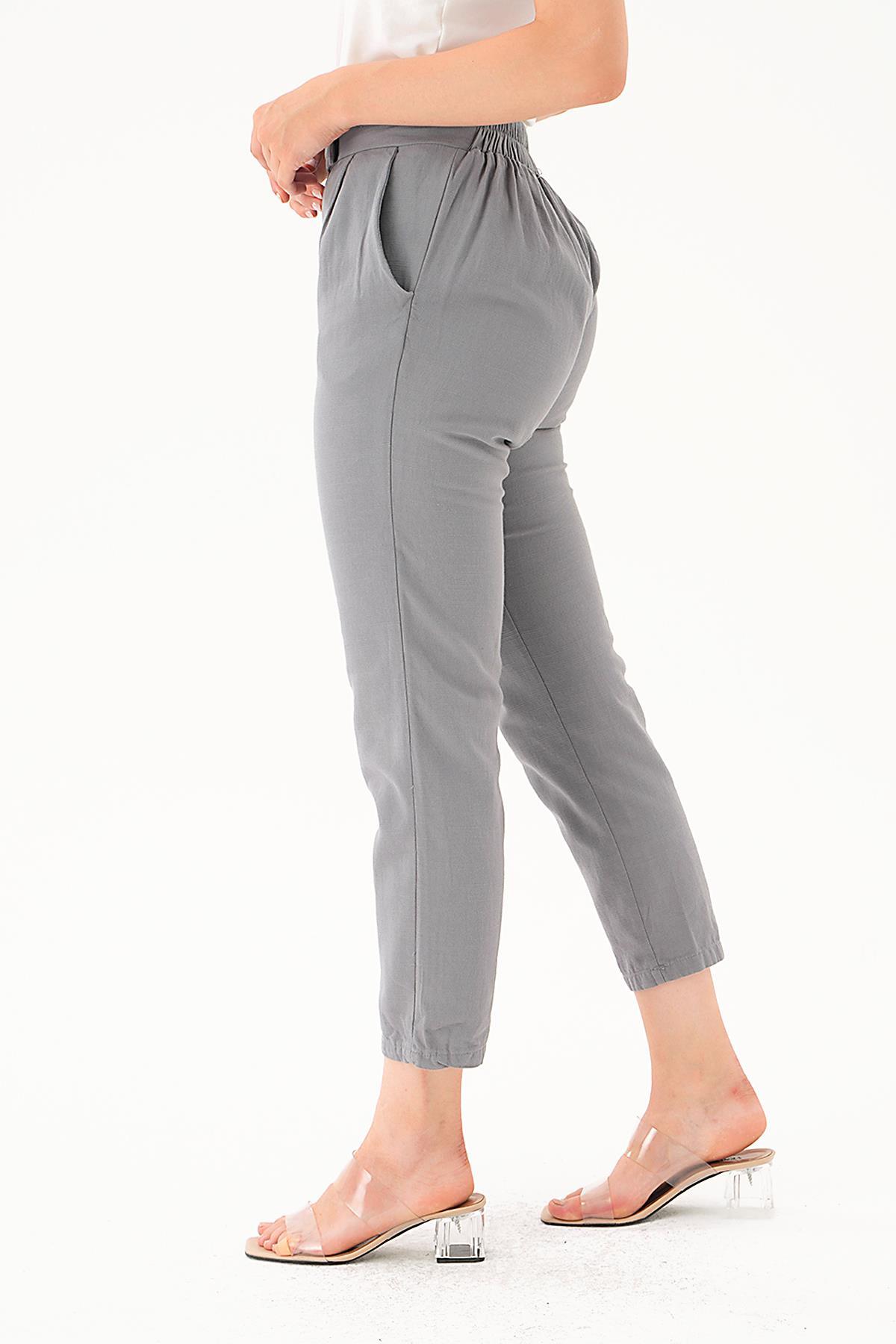 Gri Cırtlı Havuç Pantolon 4097A - 3