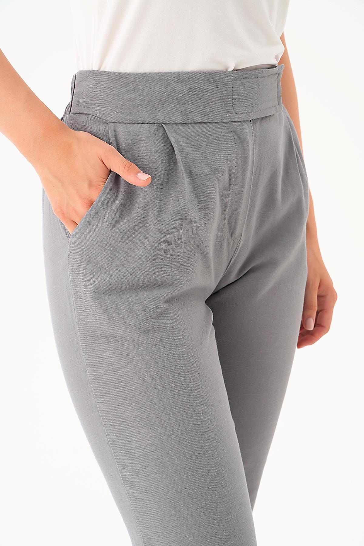 Gri Cırtlı Havuç Pantolon 4097A - 6
