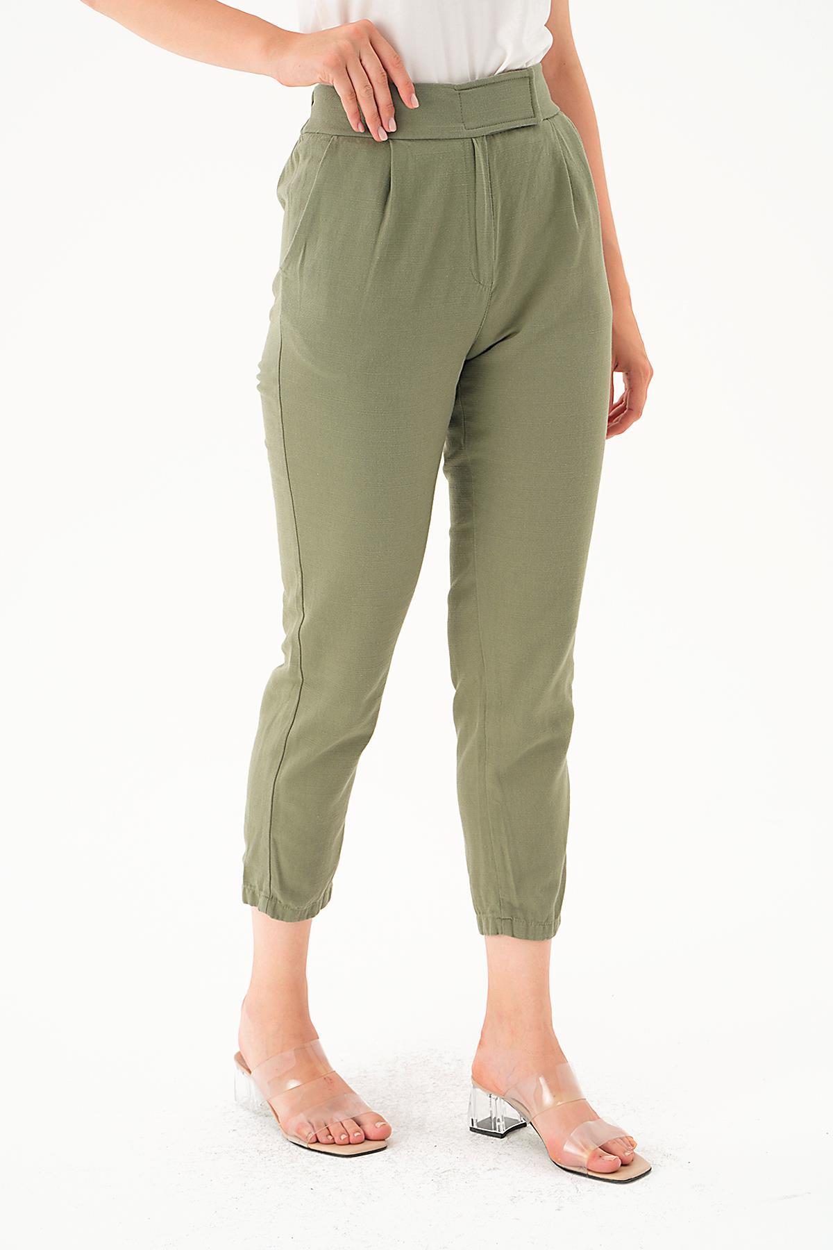 Haki Cırtlı Havuç Pantolon 4097A - 3