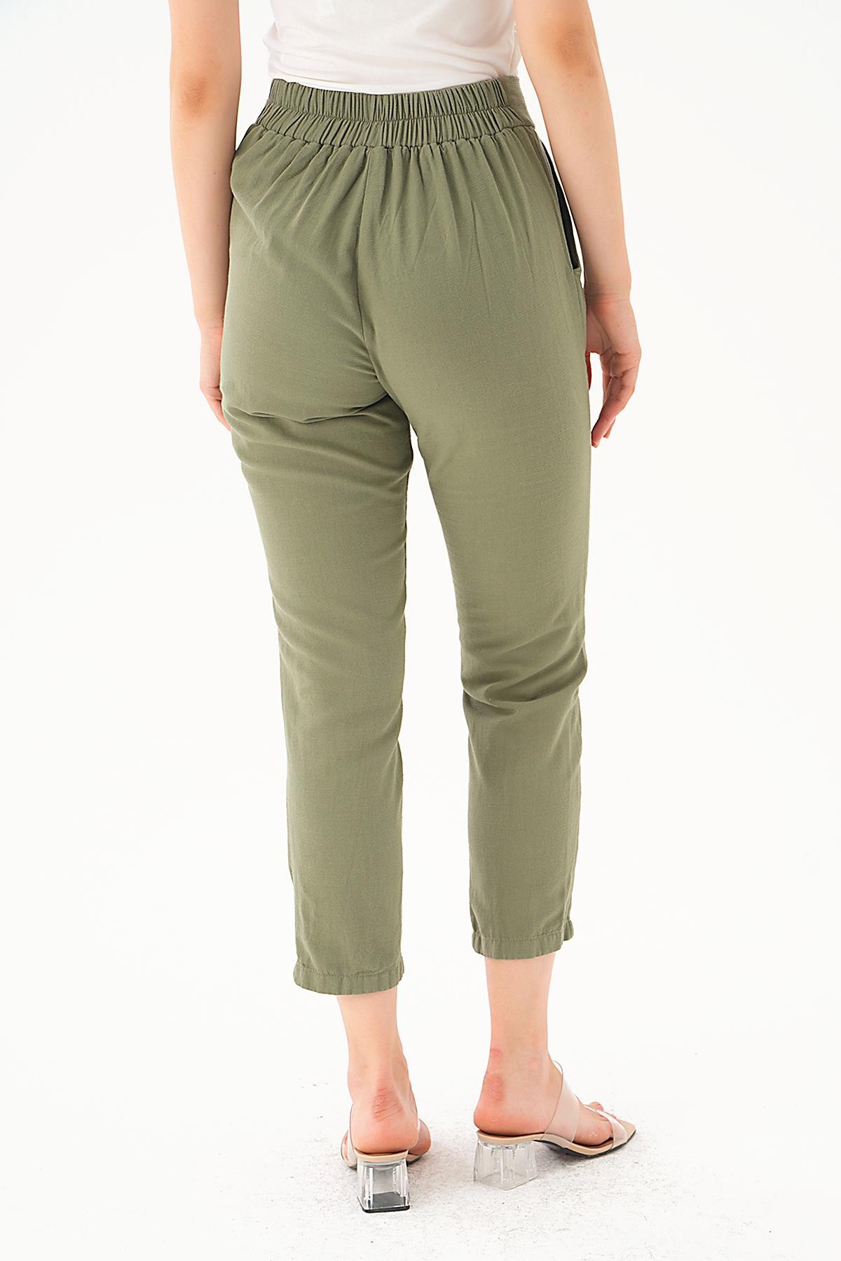 Haki Cırtlı Havuç Pantolon 4097A - 5