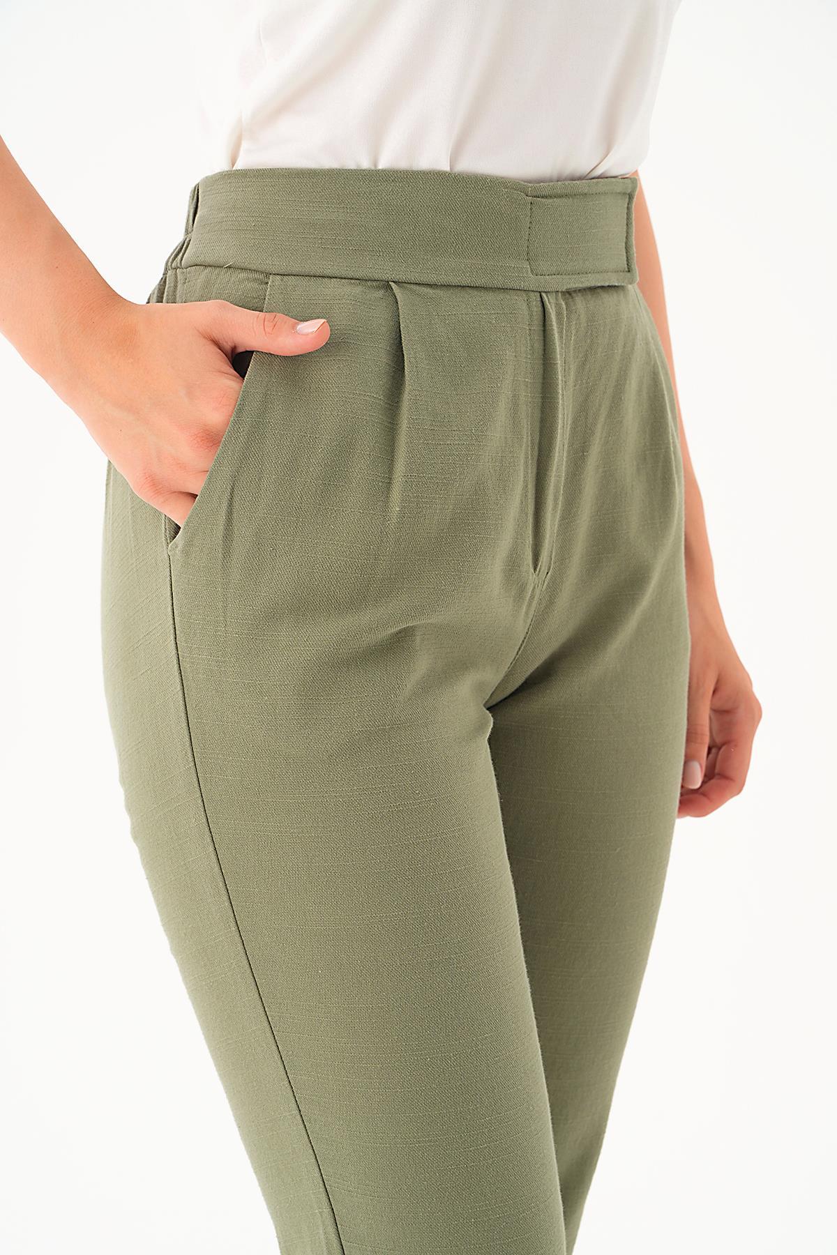 Haki Cırtlı Havuç Pantolon 4097A - 6
