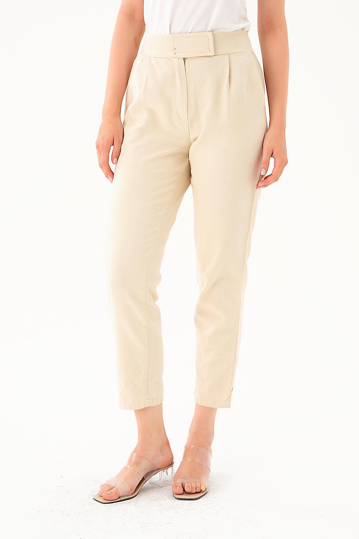 4097A Cırtlı Havuç Pantolon Taş - 3