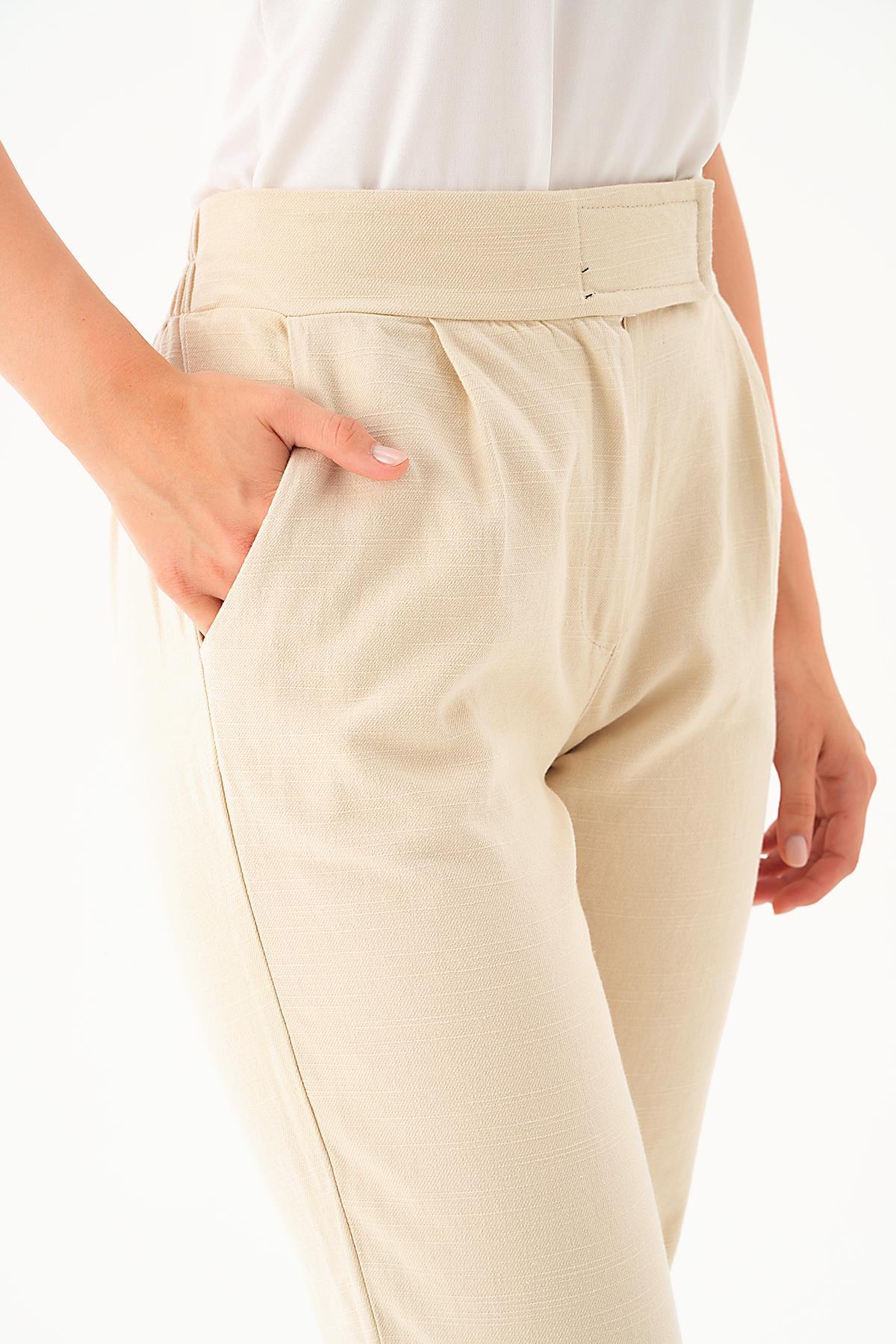 4097A Cırtlı Havuç Pantolon Taş - 6