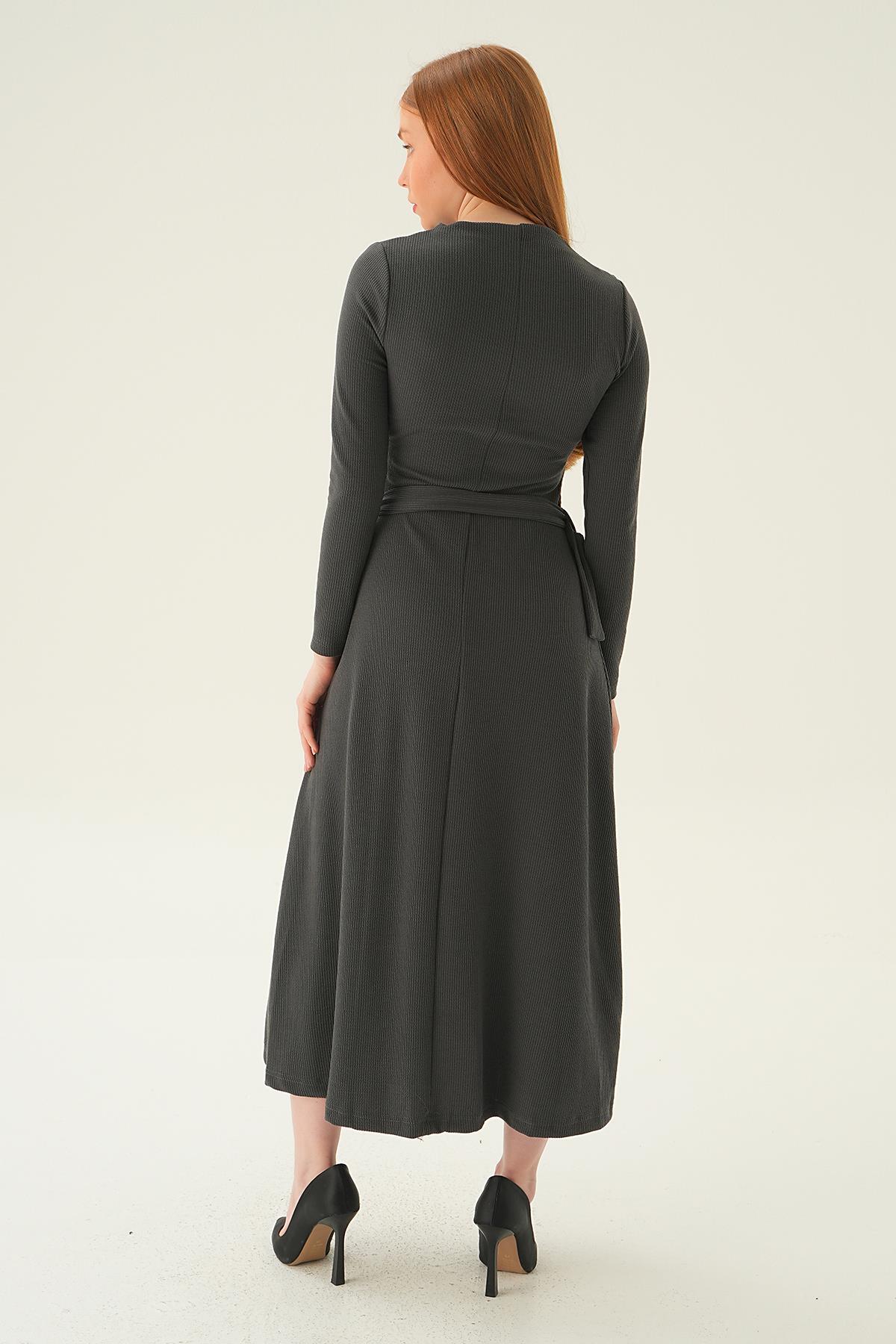 Füme Kemer Detay Elbise 4100 - 5