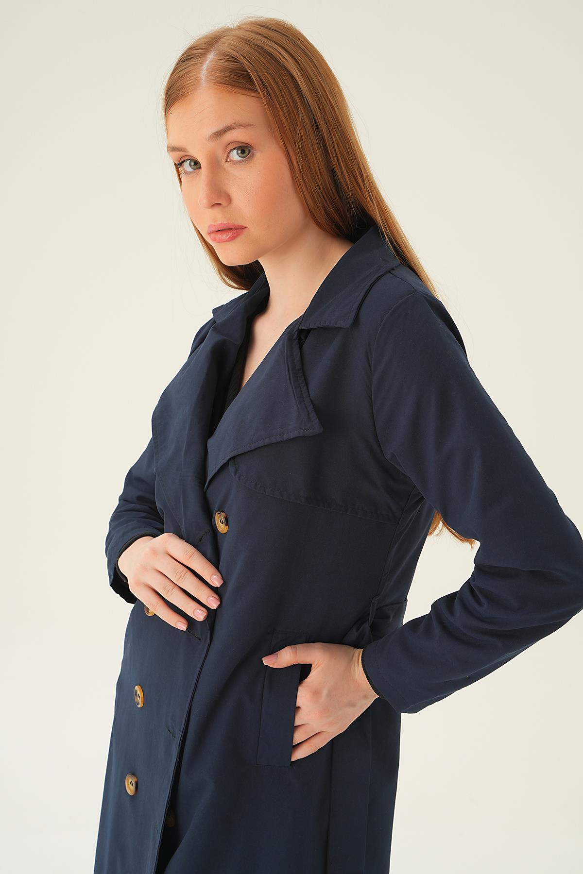 4104A Parçalı Trençkot Laci - 4