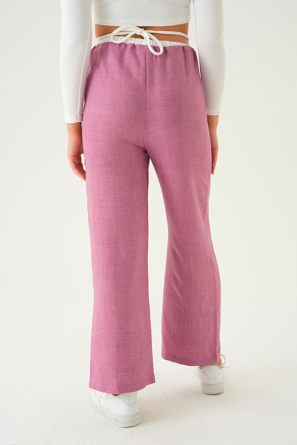 Gül Bel Bağcık Detay Pantolon 4106A - 5