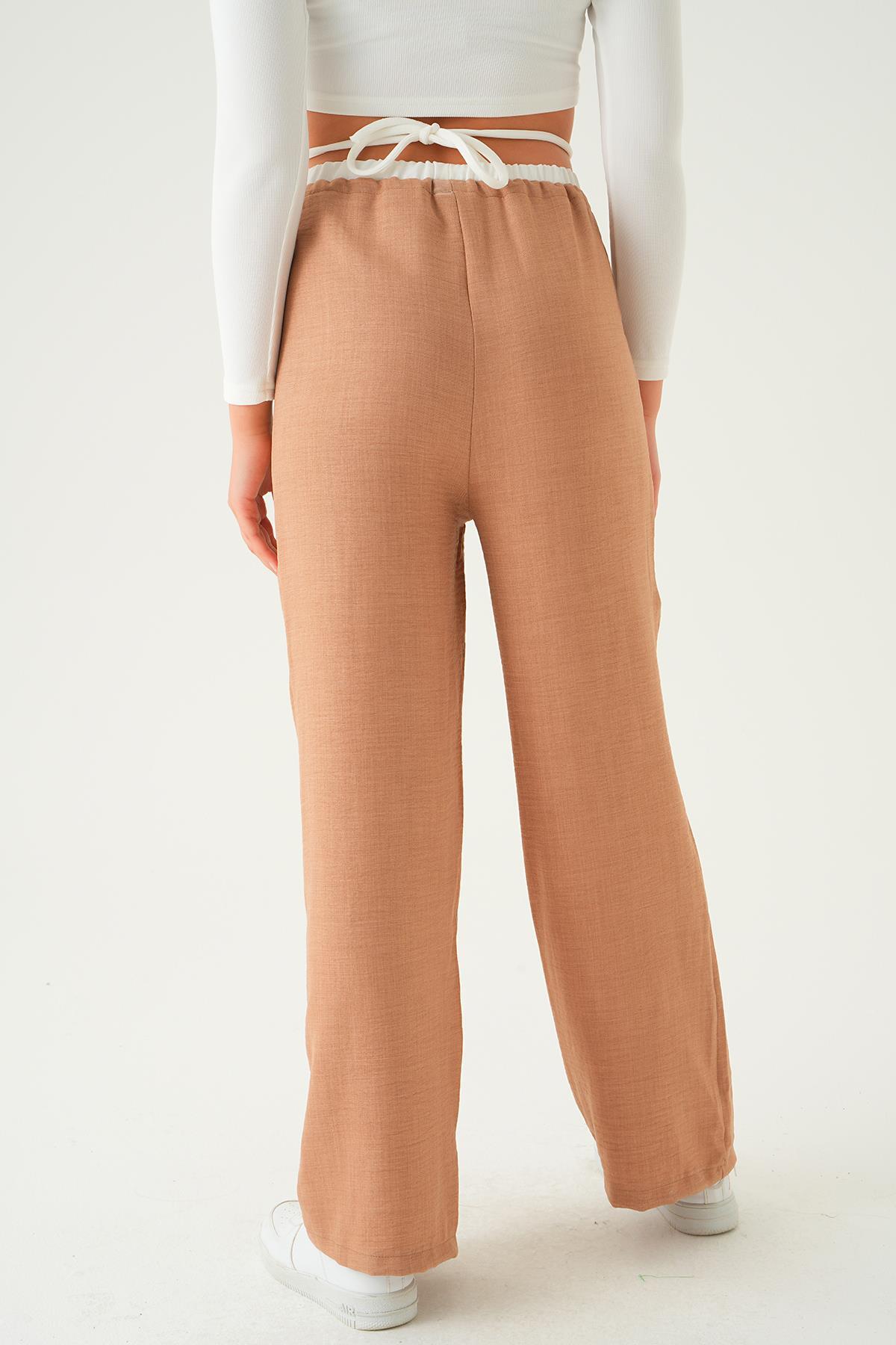 Vizon Bel Bağcık Detay Pantolon 4106A - 4