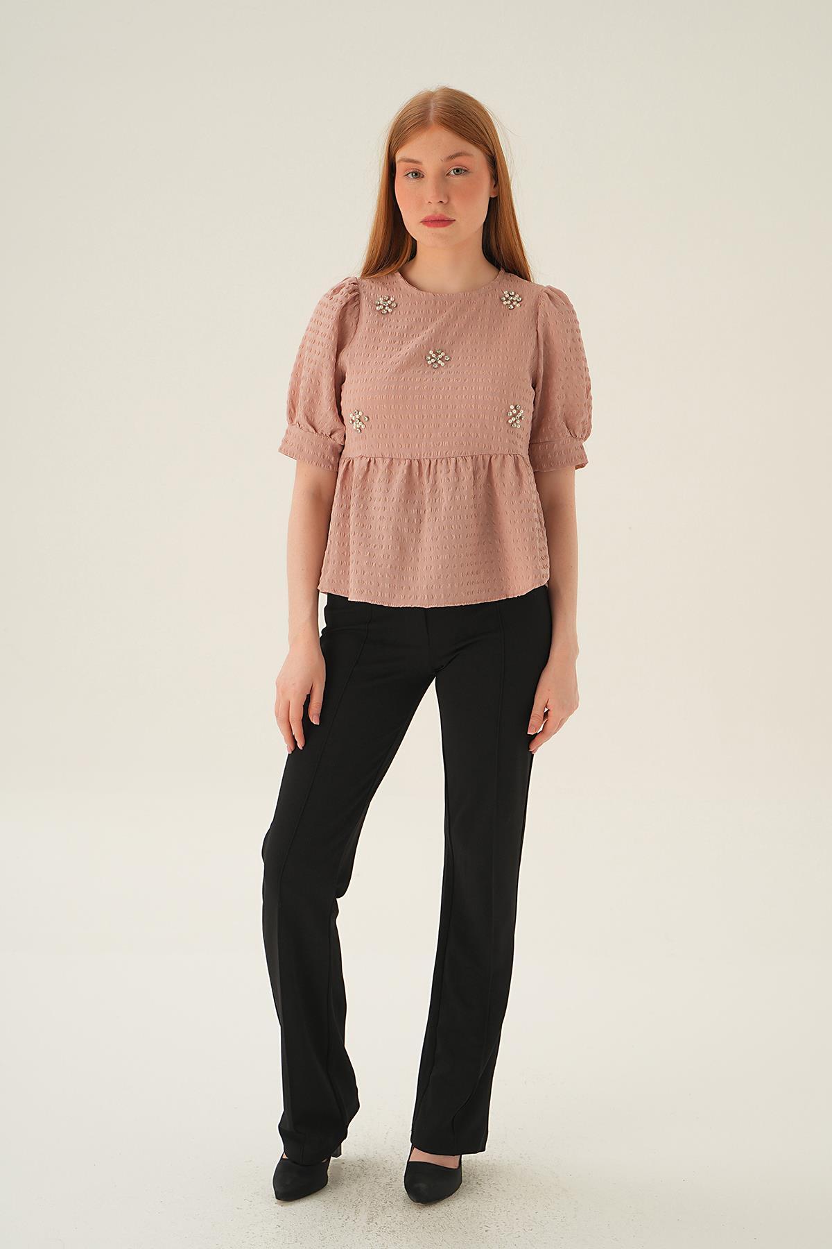 Camel Bisiklet Yaka Bluz 4106 - 6