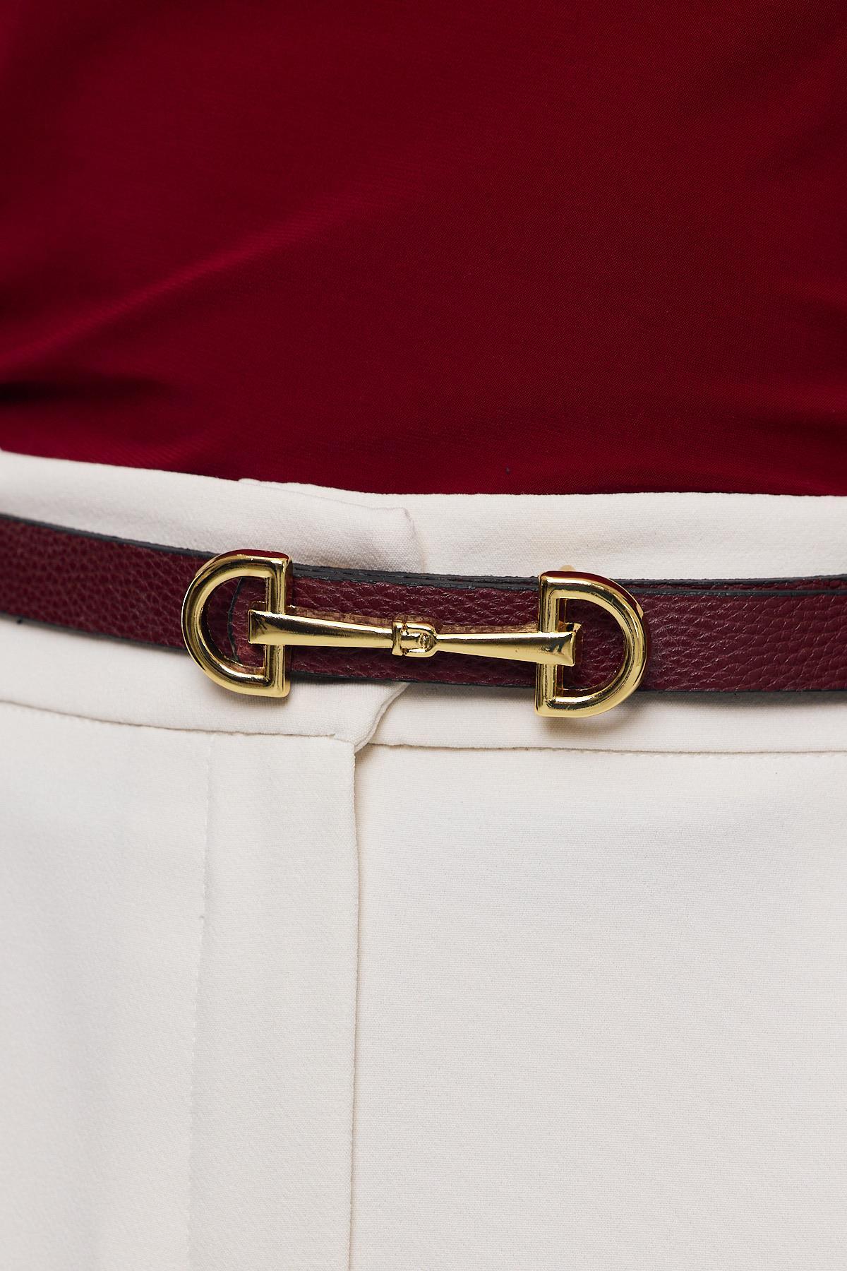 Bordo Uzun Tokalı Kemer 411 - RAYS