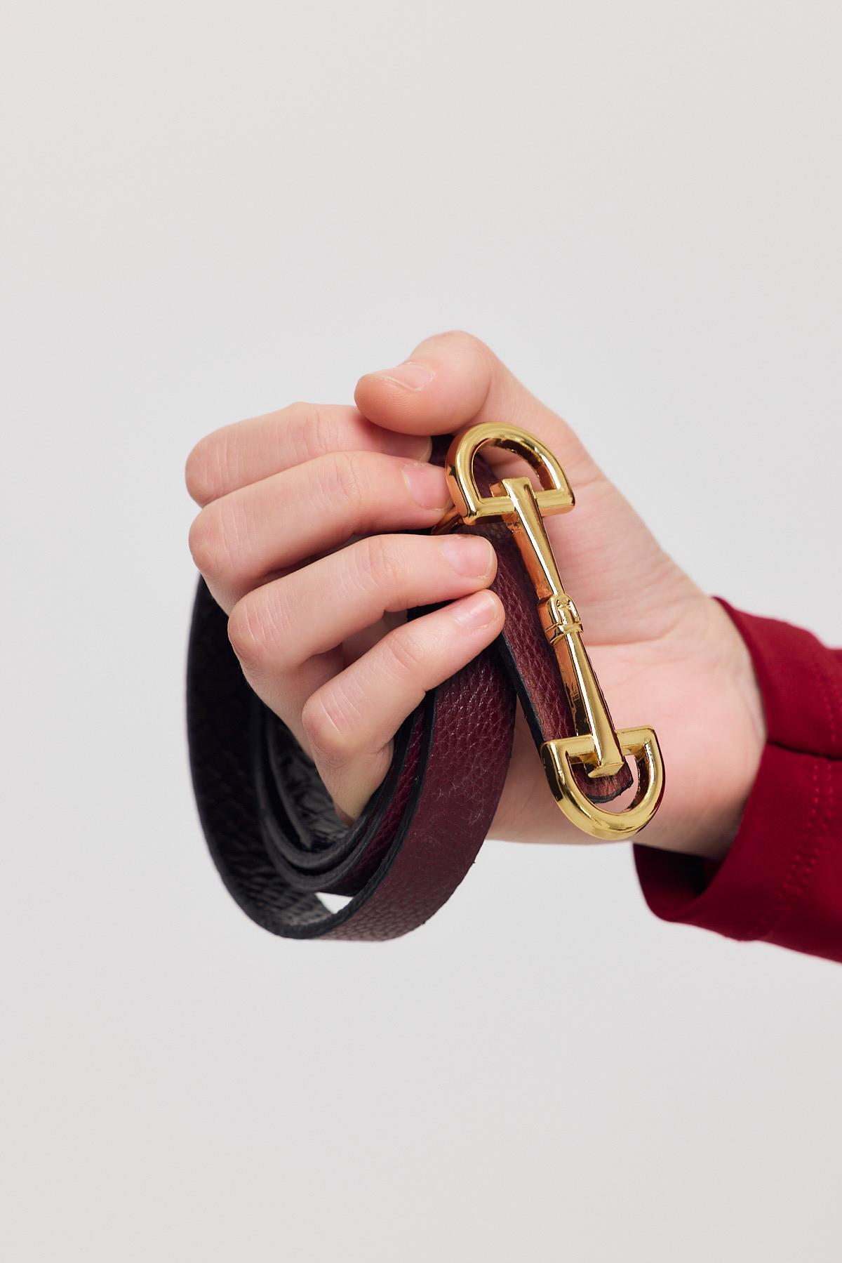 Bordo Uzun Tokalı Kemer 411 - 5