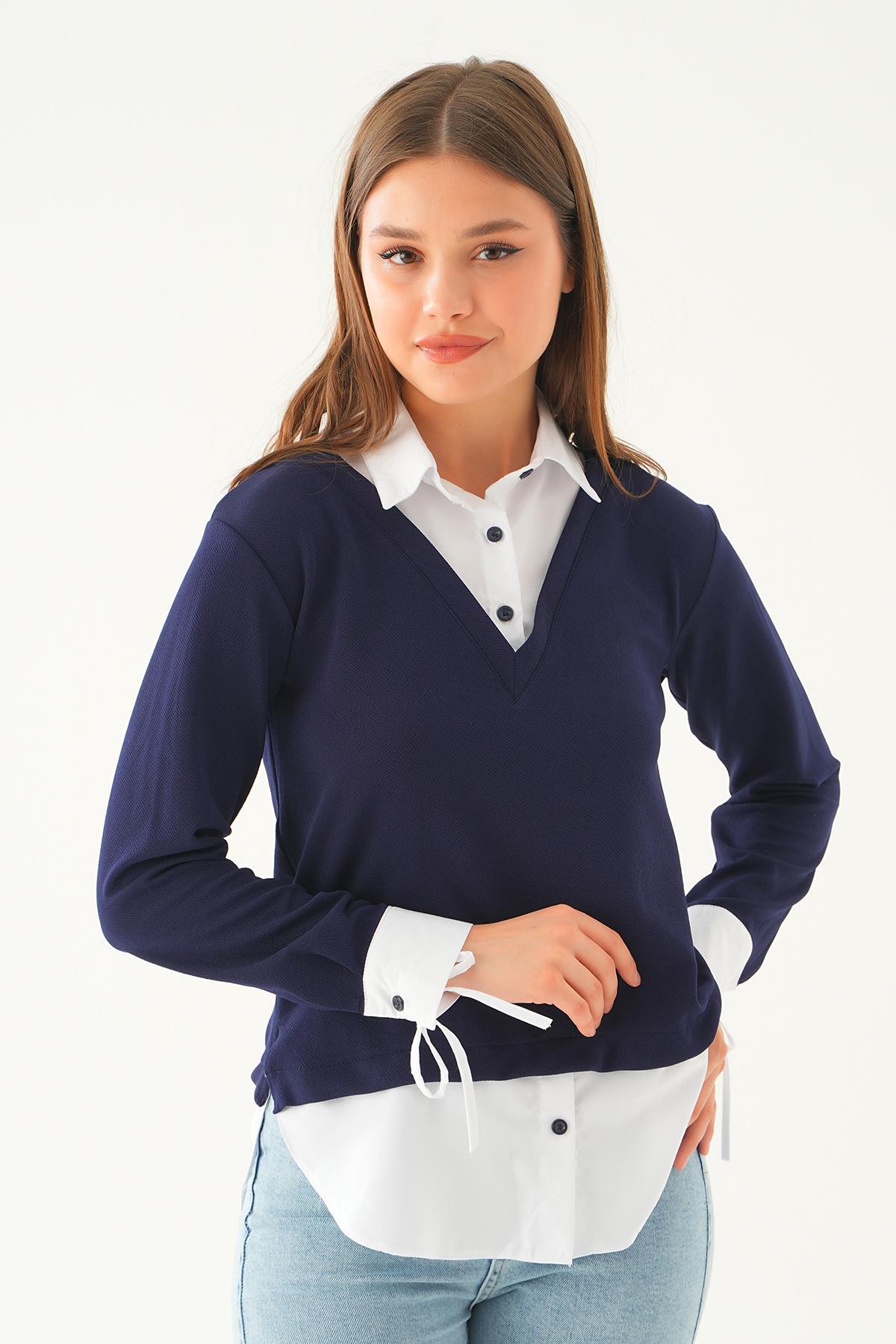 Laci Gömlekli Bluz 4120A - 3