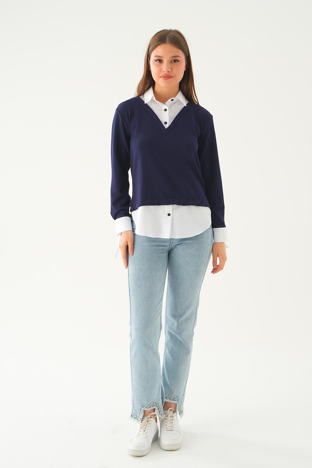 Laci Gömlekli Bluz 4120A - 6