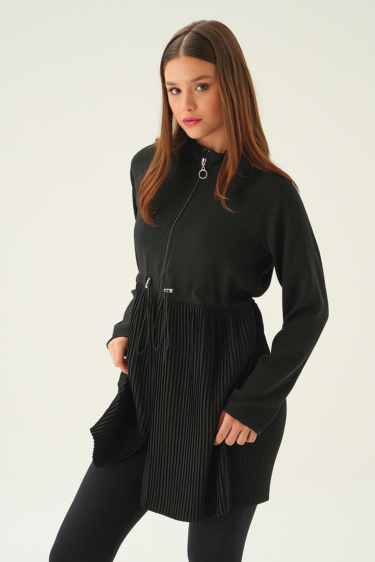 Siyah Etek Pile Detay Kap 4128A - 3