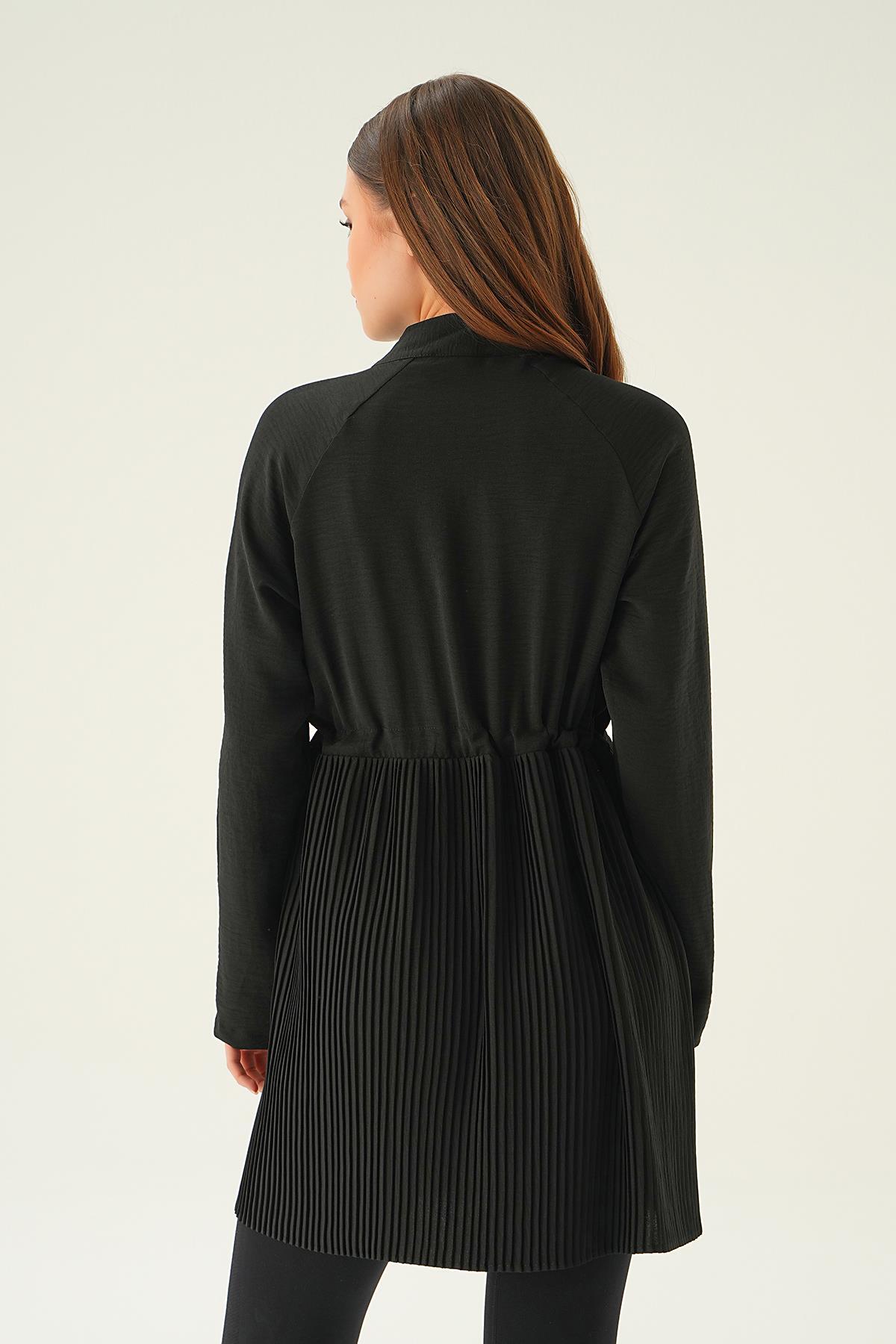 Siyah Etek Pile Detay Kap 4128A - 4