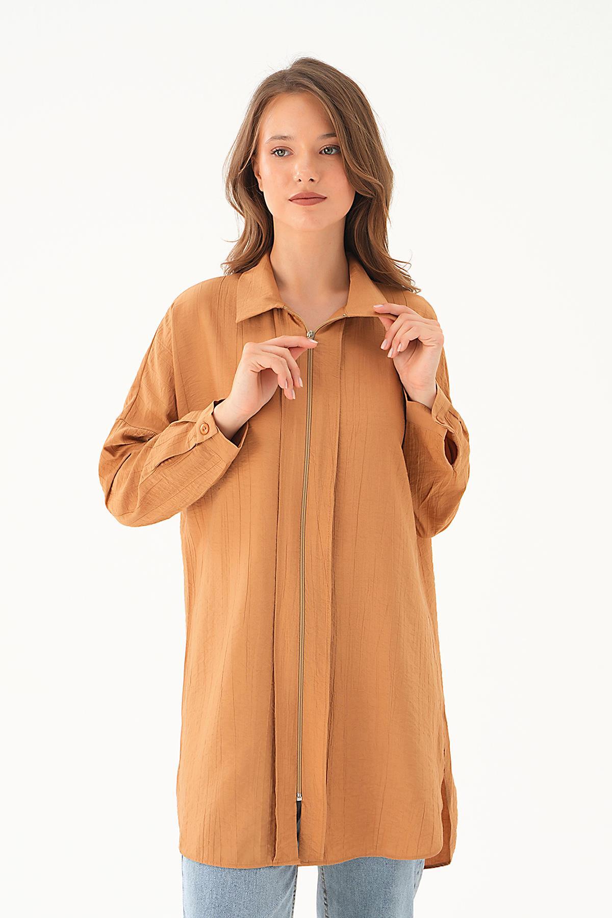 Bisküvi Fermuar Detay Tunik 4139A - 2