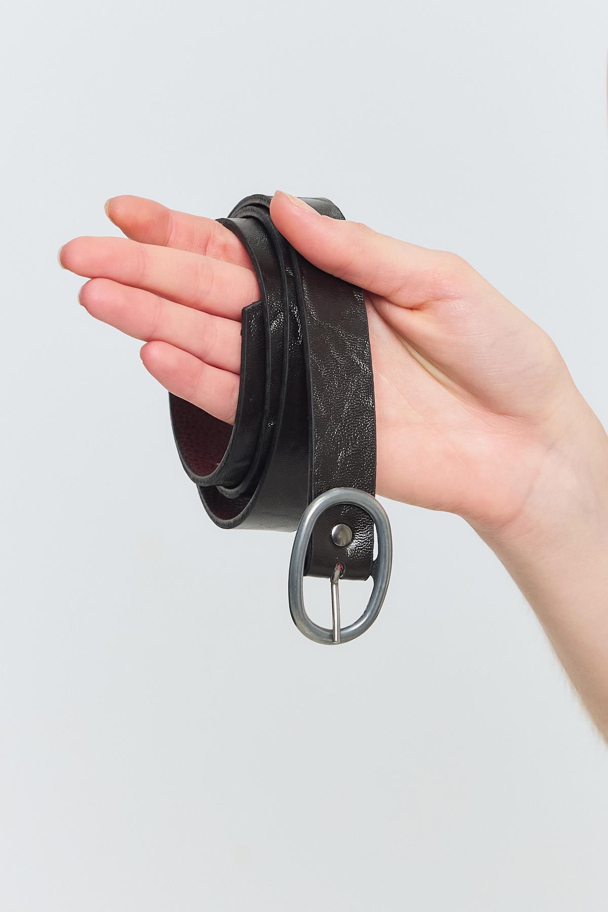 Acı Kahve Yuvarlak Tokalı Kemer 415 - 3