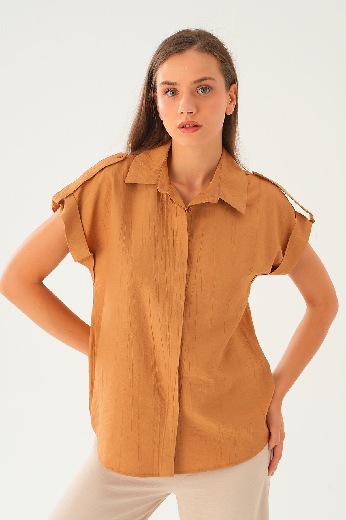 Bisküvi Kısa Kol Gömlek 4160A - 2