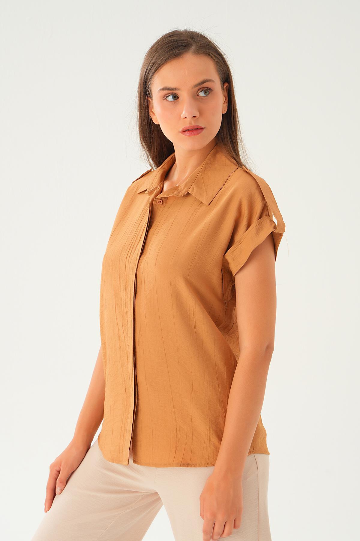 Bisküvi Kısa Kol Gömlek 4160A - 3