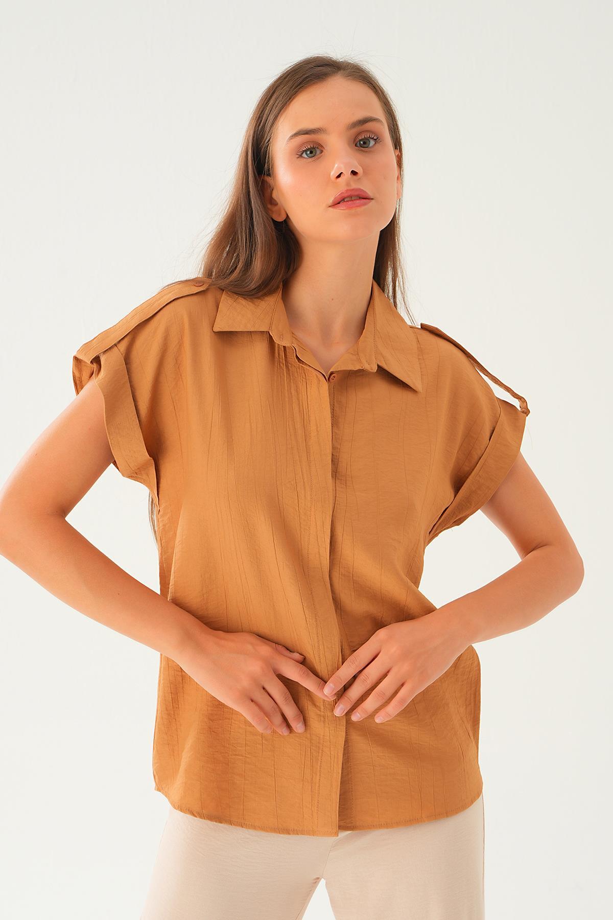 Bisküvi Kısa Kol Gömlek 4160A - 4