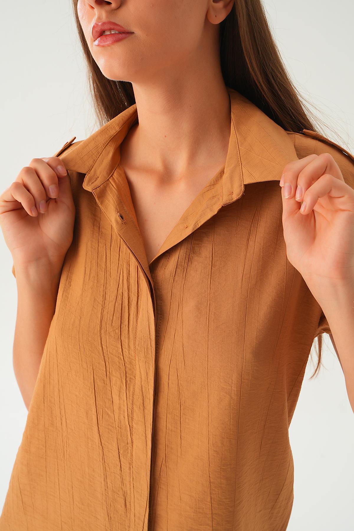 Bisküvi Kısa Kol Gömlek 4160A - 6