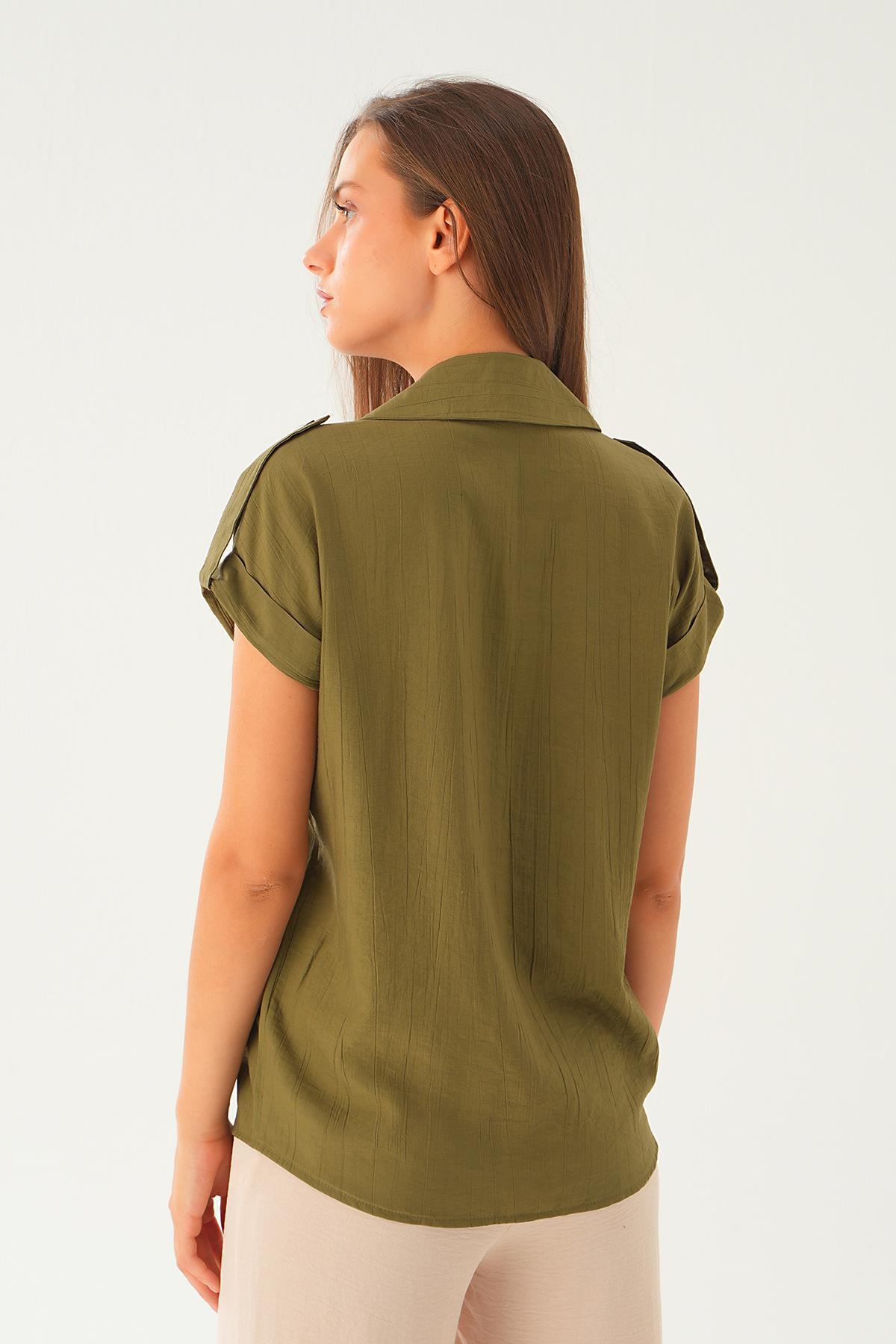 4160A Sıfır Kol Tunik Haki - 5