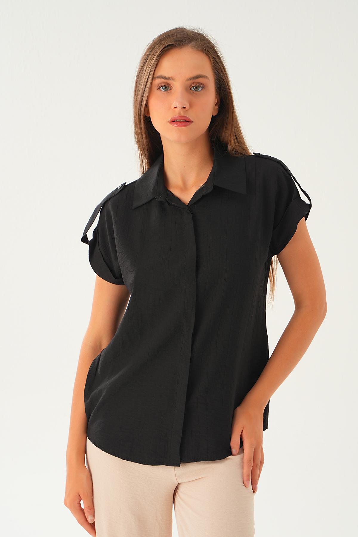 4160A Sıfır Kol Tunik Siyah 