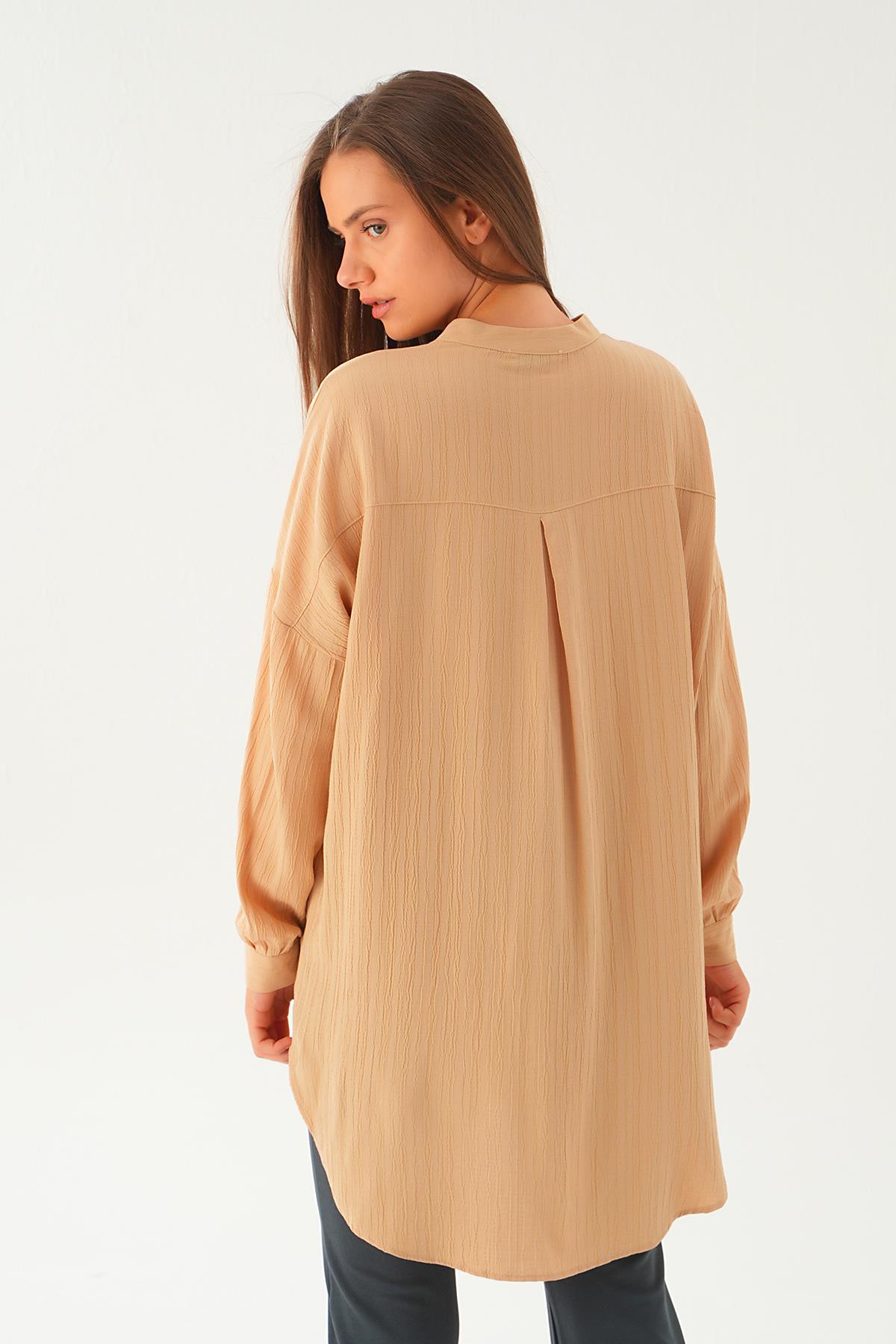 Bej Hakim Yaka Tunik 4172A - 5