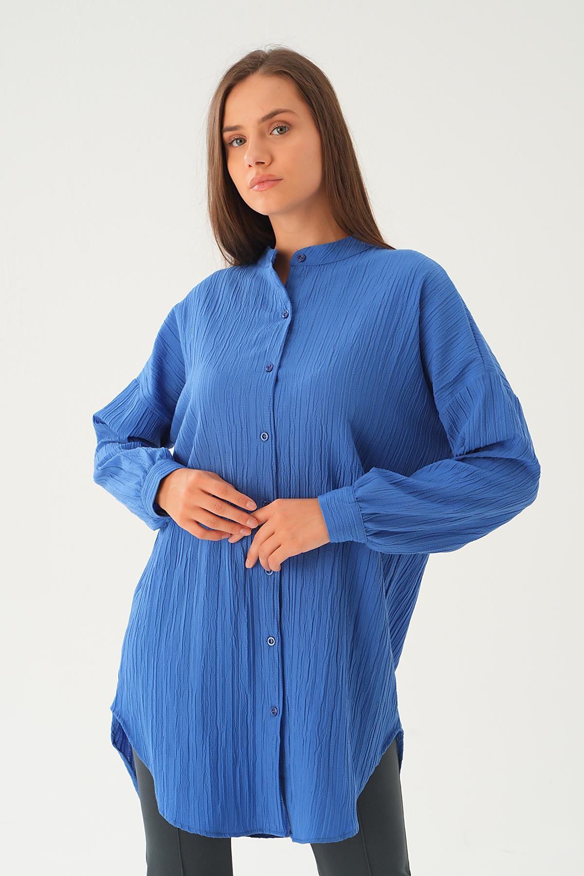 İndigo Hakim Yaka Tunik 4172A - 3