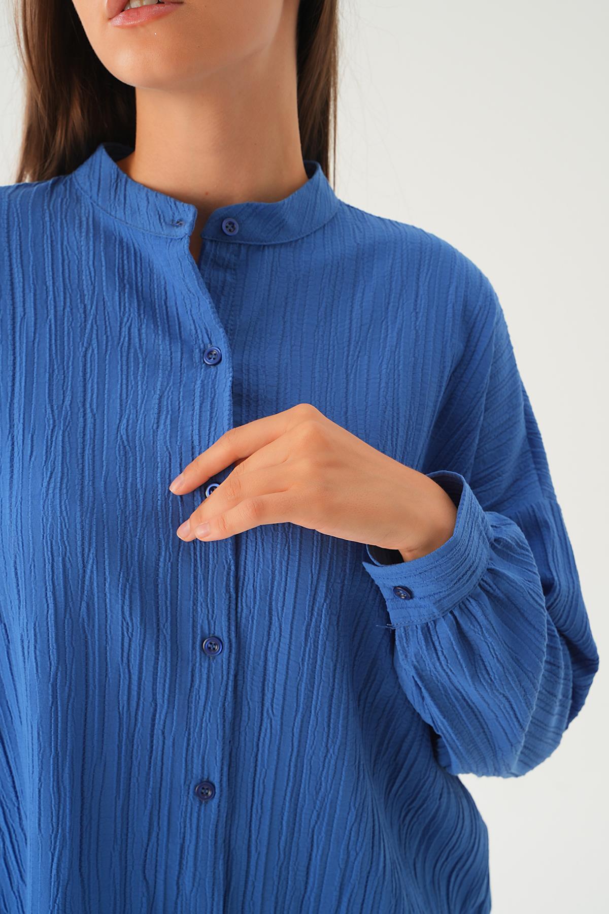 İndigo Hakim Yaka Tunik 4172A - 6