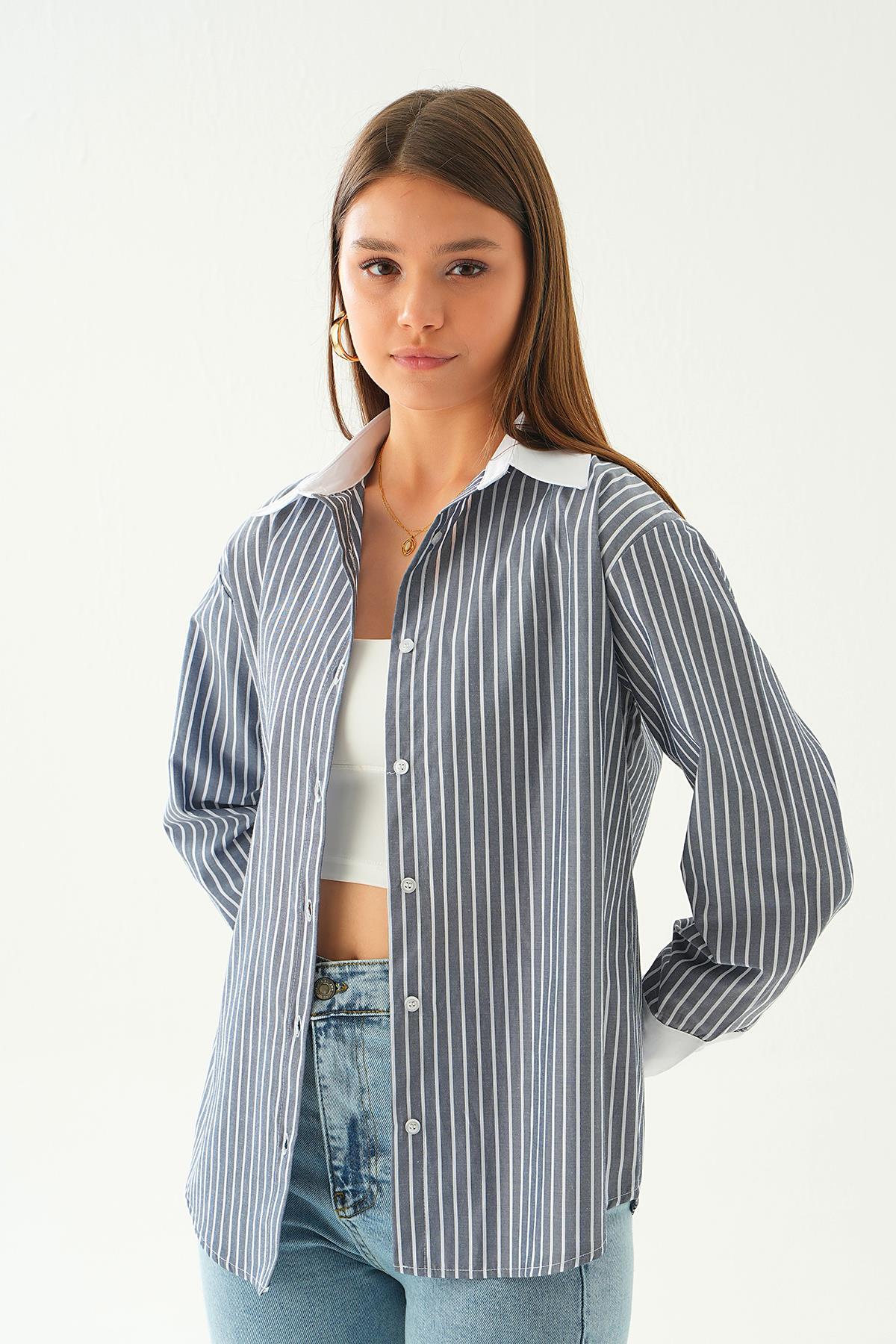 Laci Çizgili Gömlek 4185A - 2
