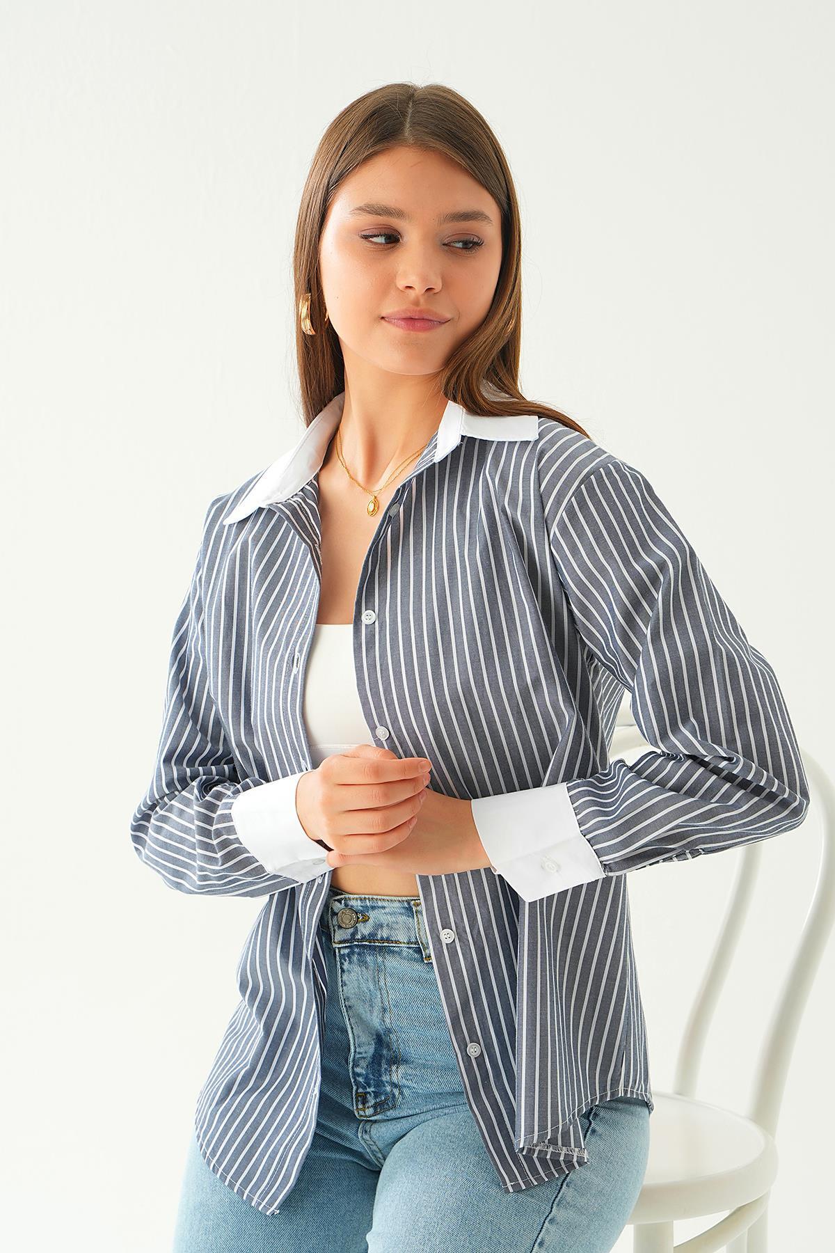 Laci Çizgili Gömlek 4185A - 3