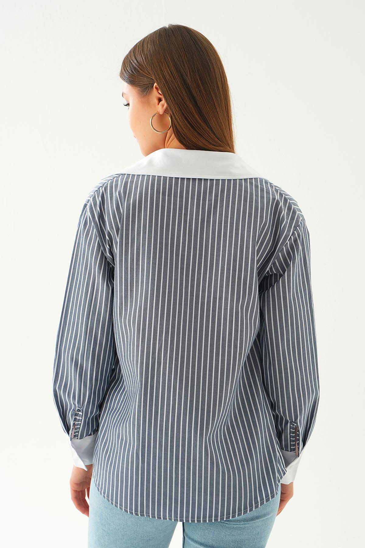 Laci Çizgili Gömlek 4185A - 4