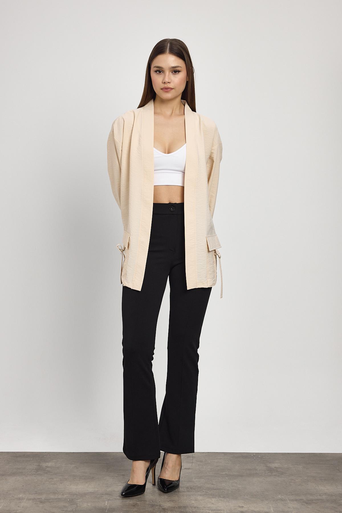 Taş Cep Detay Kimono 4194A - 2