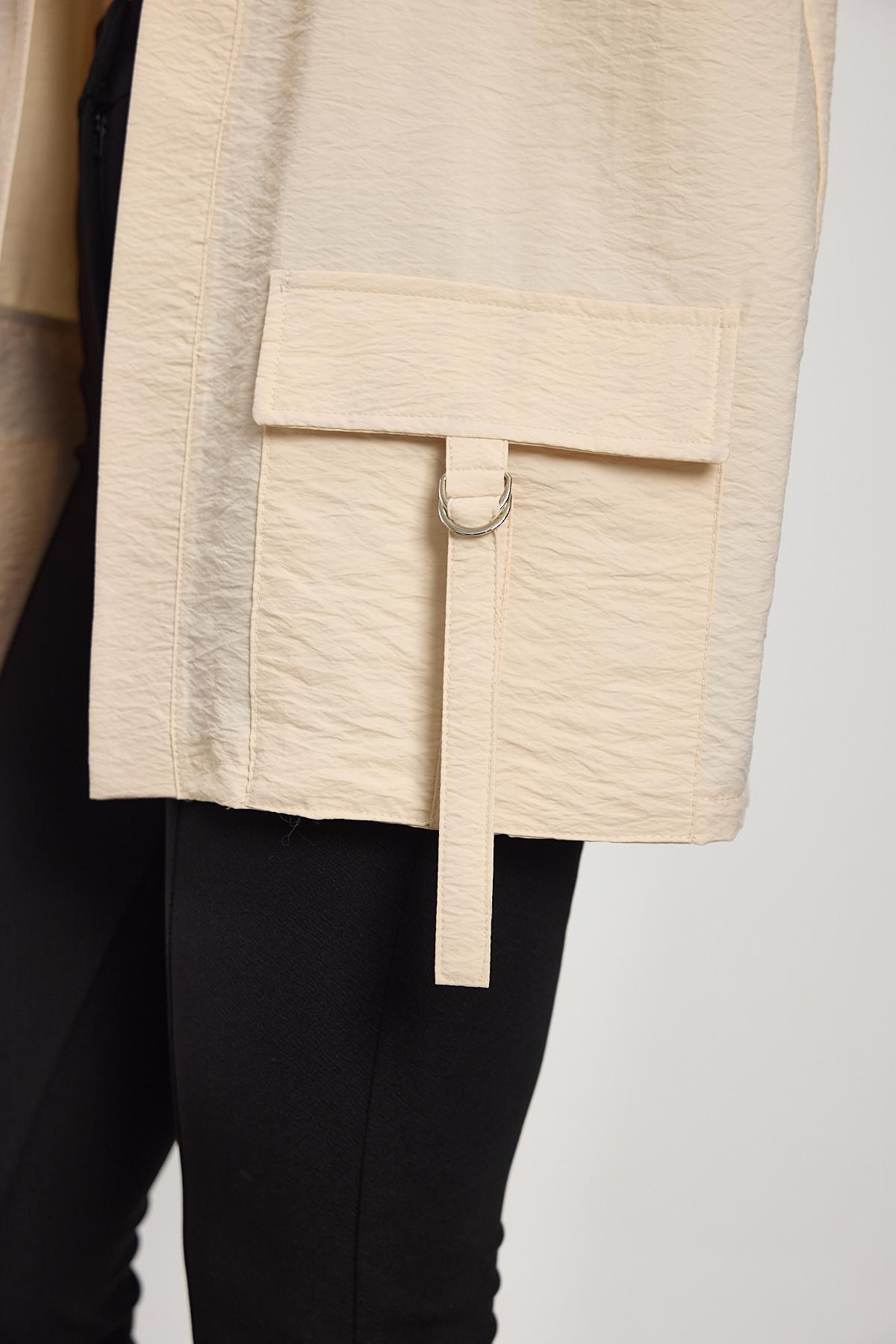 Taş Cep Detay Kimono 4194A - 4