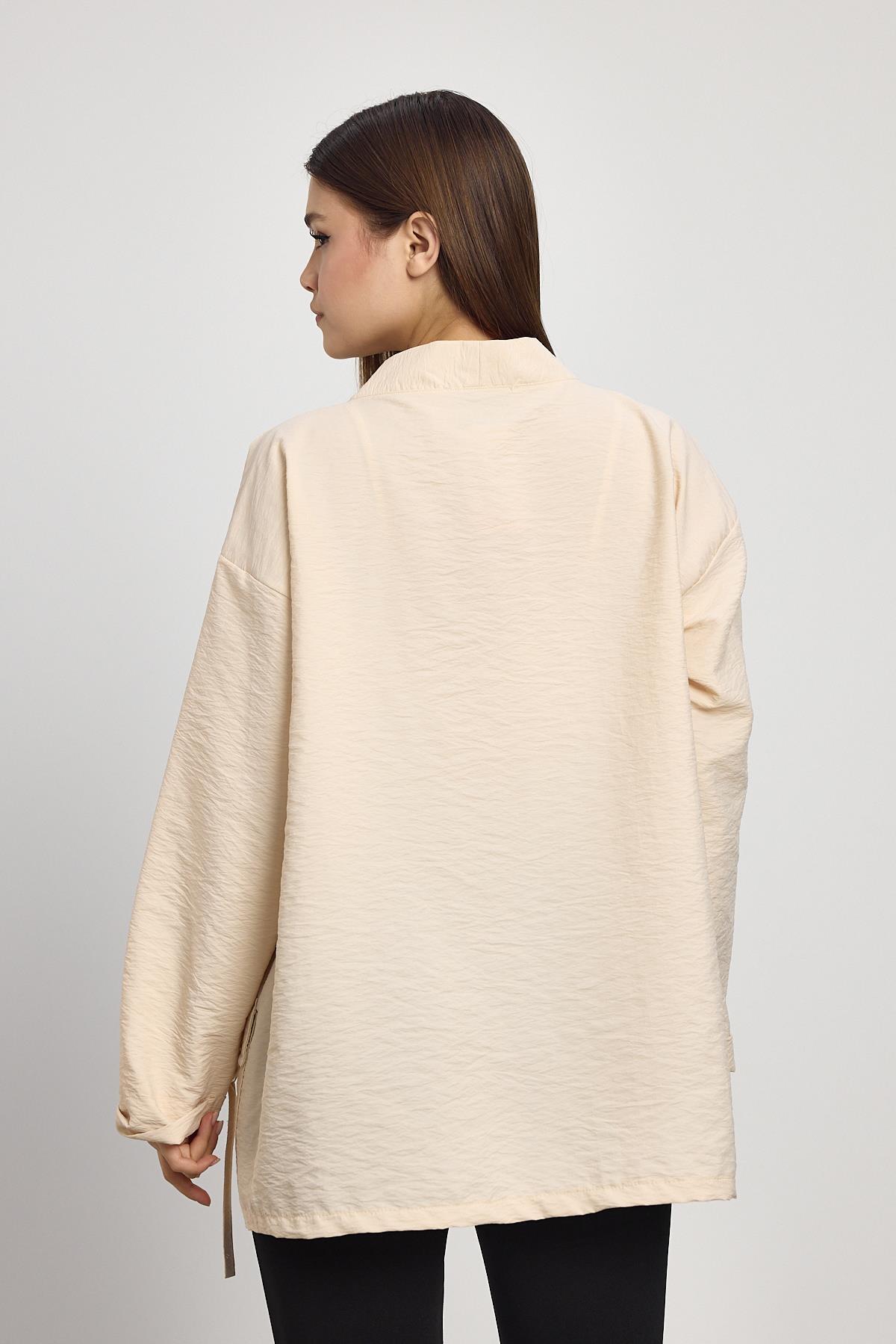 4194A Cep Detay Kimono Taş - 5