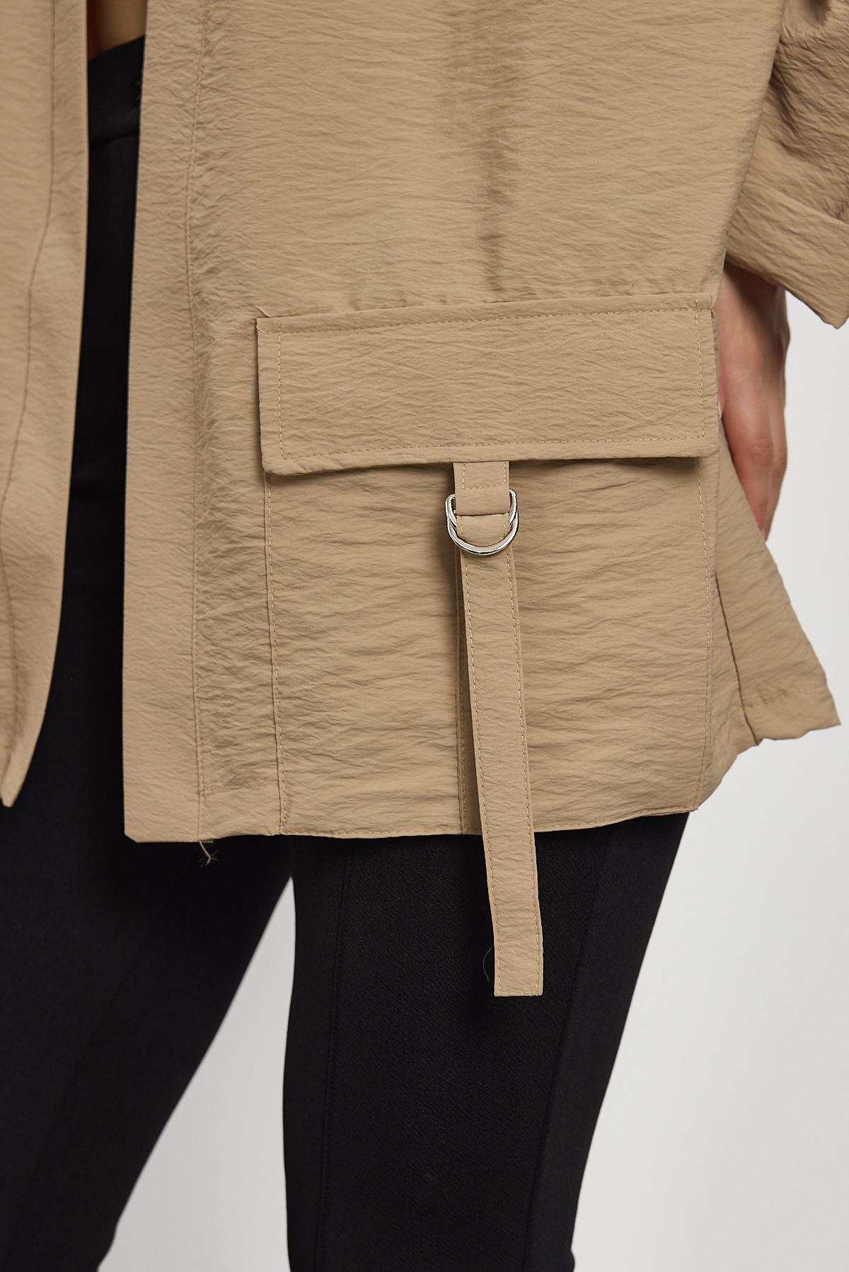 Cep Detay Kimono 4194A Vizon - RAYS