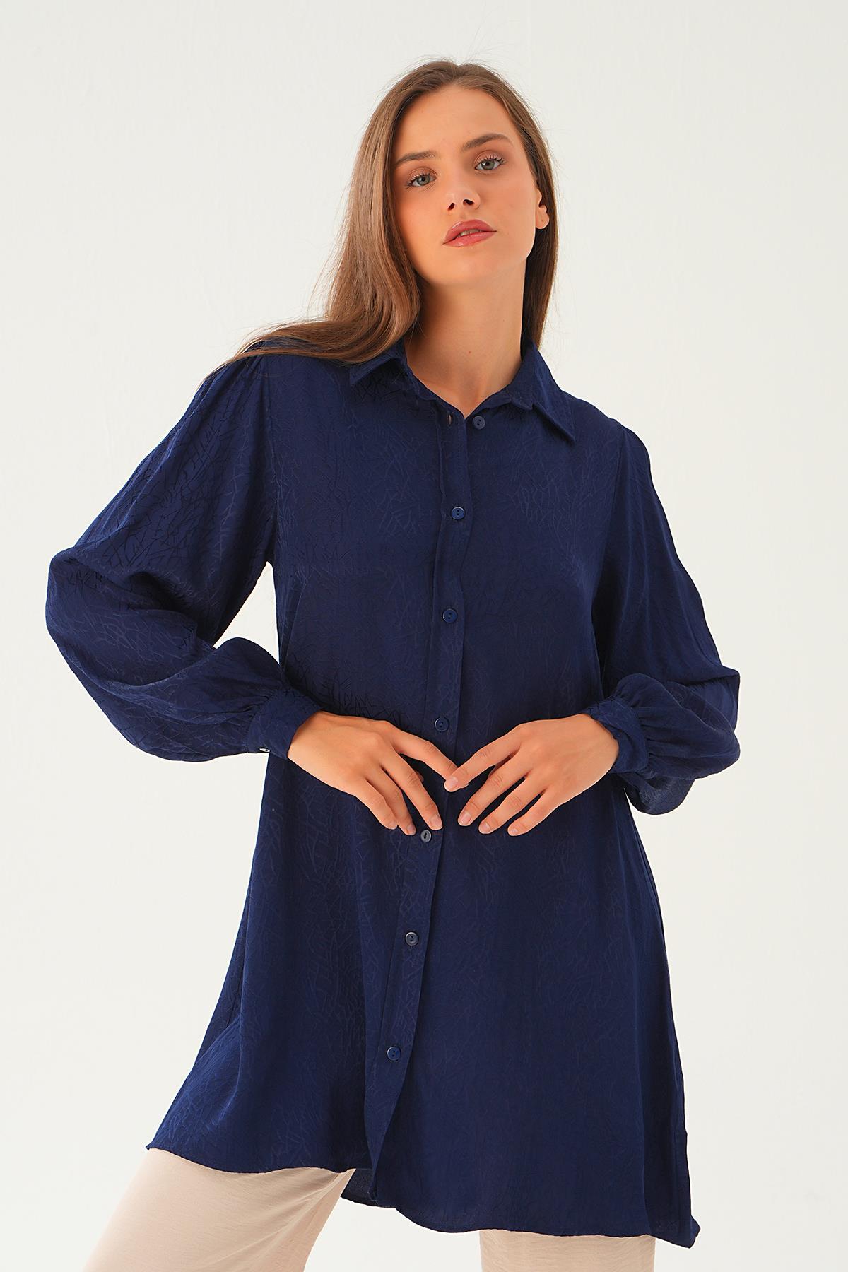 Laci Balon Kol Desenli Tunik 4208A - 3