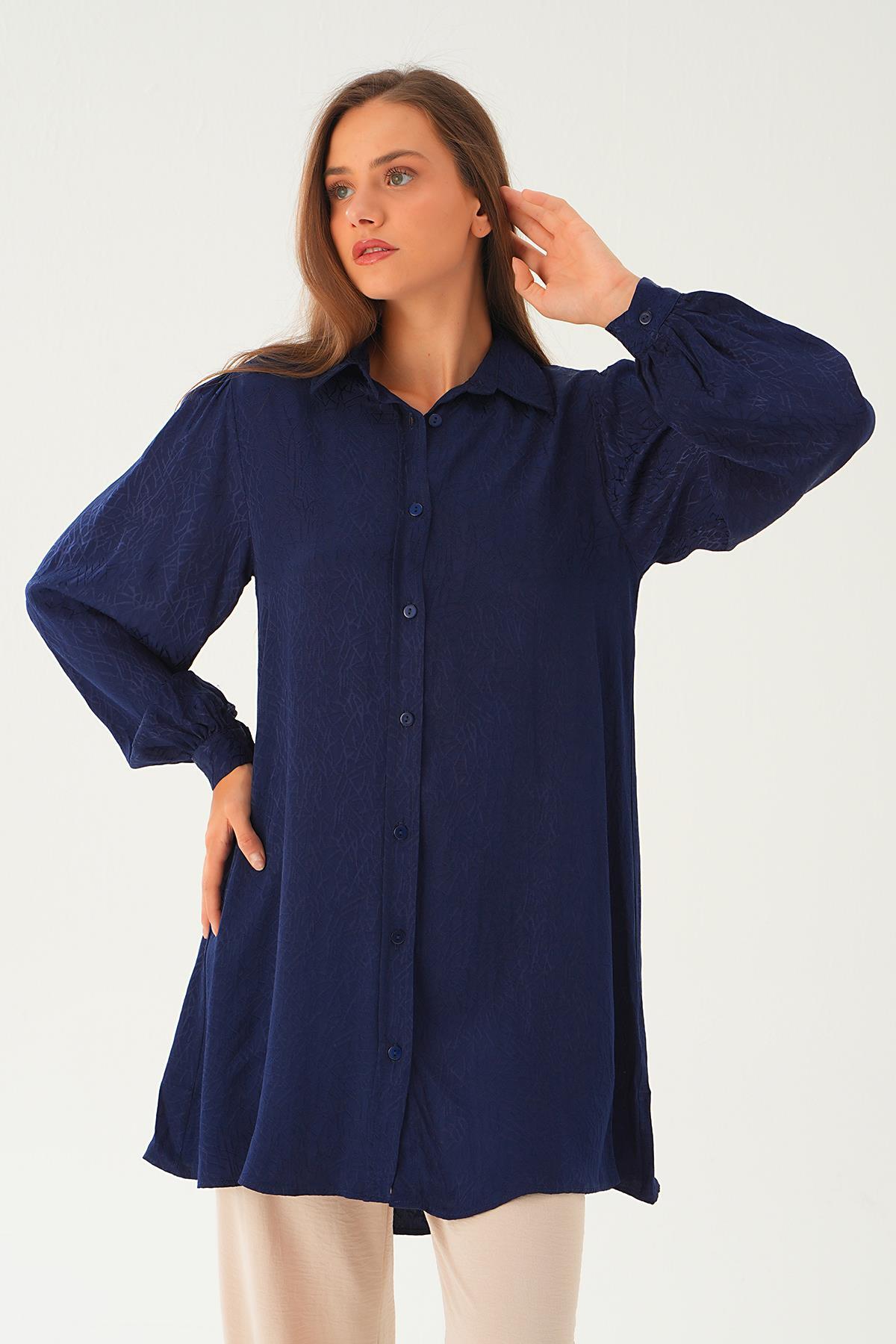 Laci Balon Kol Desenli Tunik 4208A - 4