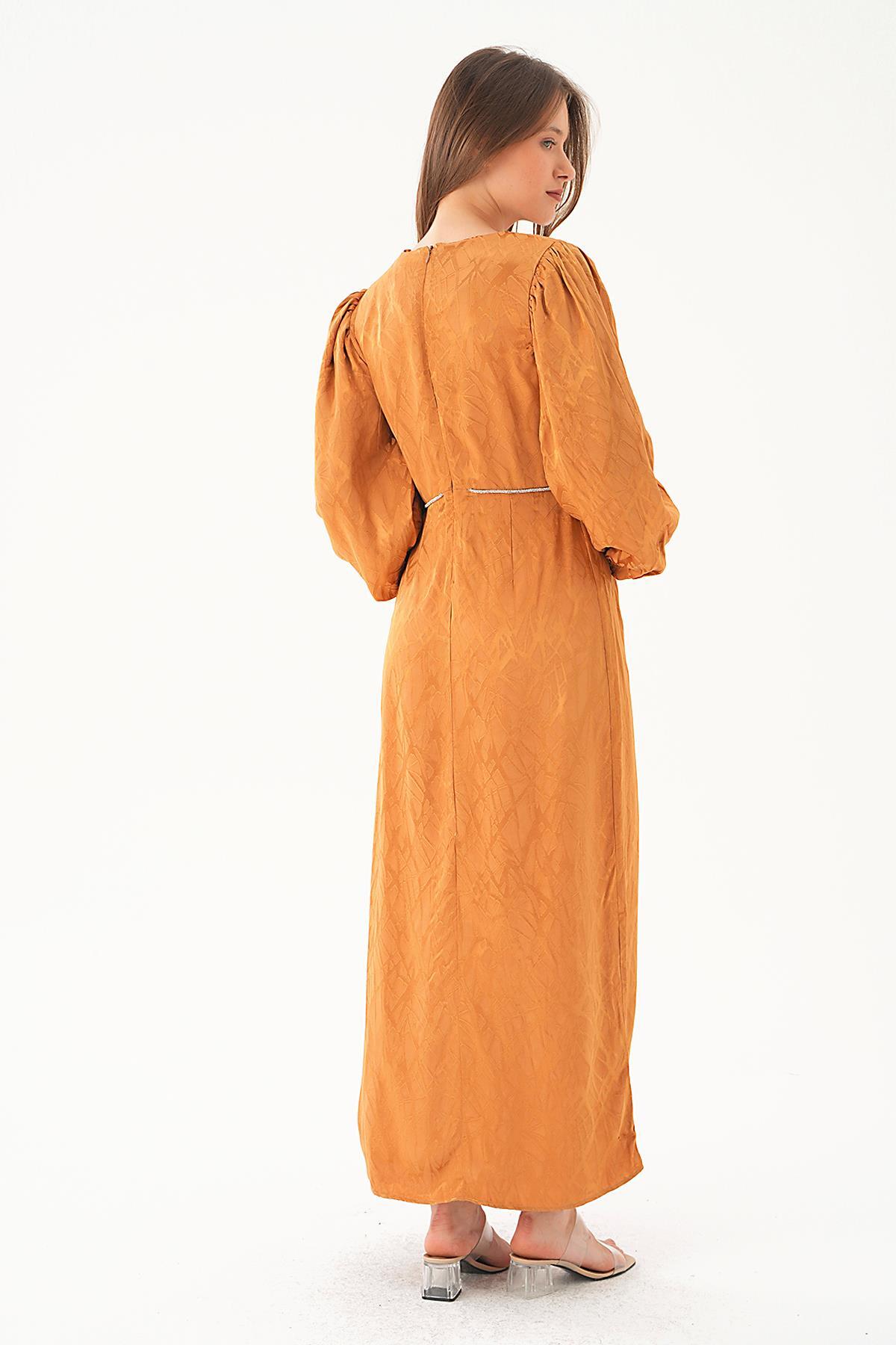 Camel Balon Kol Elbise 4209A - 5