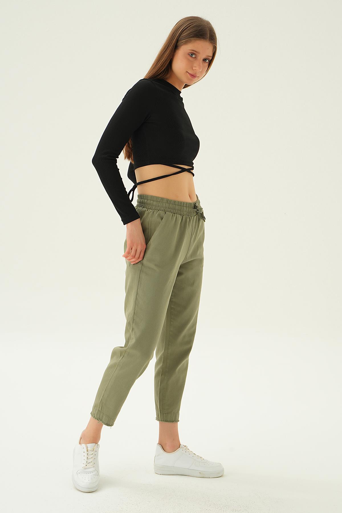 Paça Püskül Pantolon 4228 Haki - 1