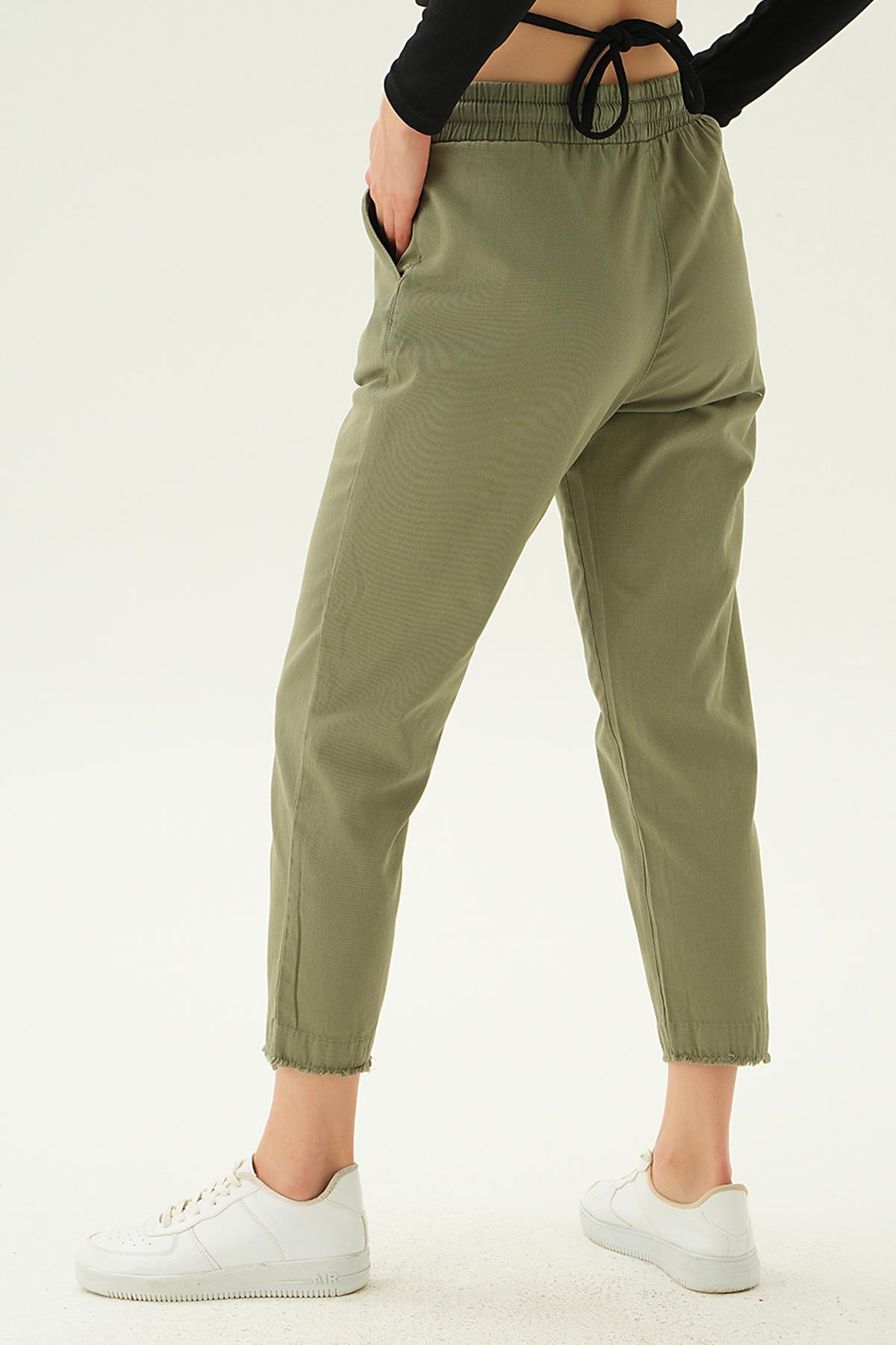 Paça Püskül Pantolon 4228 Haki - 3