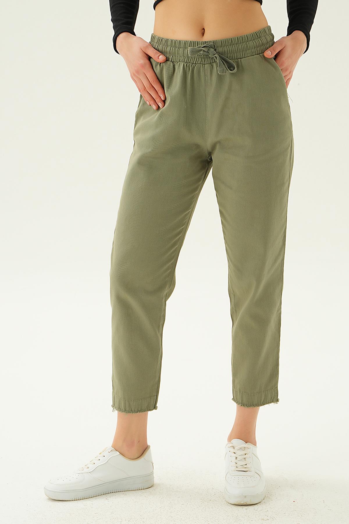 Haki Paça Püskül Pantolon 4228 - 4