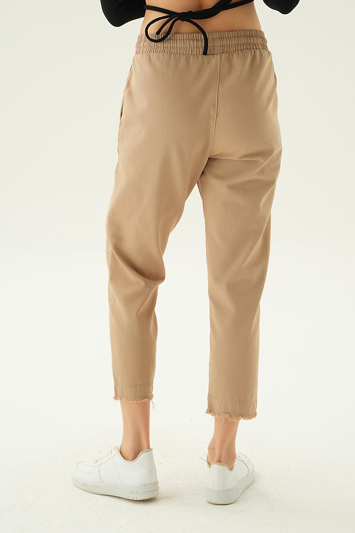 Paça Püskül Pantolon 4228 Koyu Taş - 3