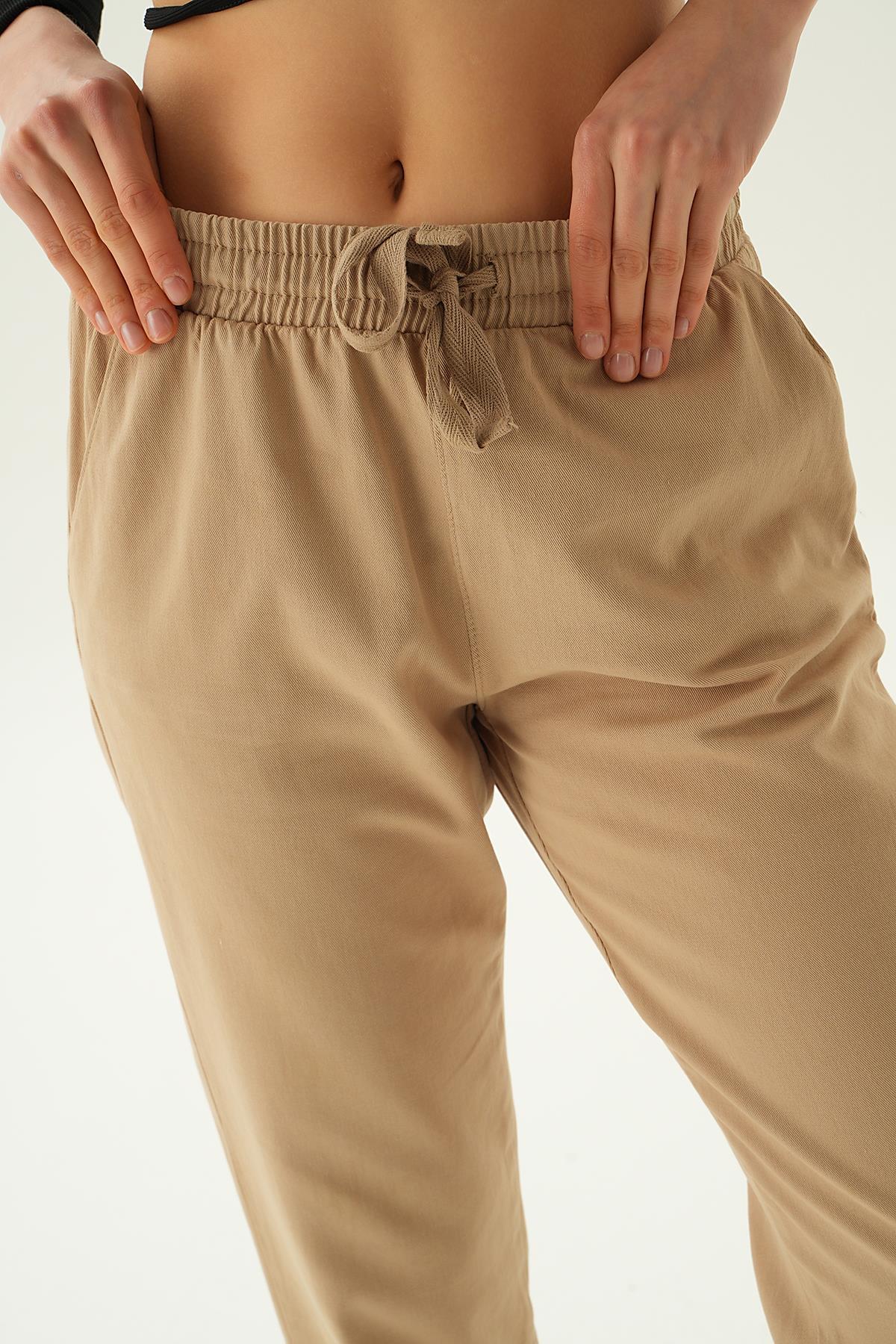 Paça Püskül Pantolon 4228 Koyu Taş - 5